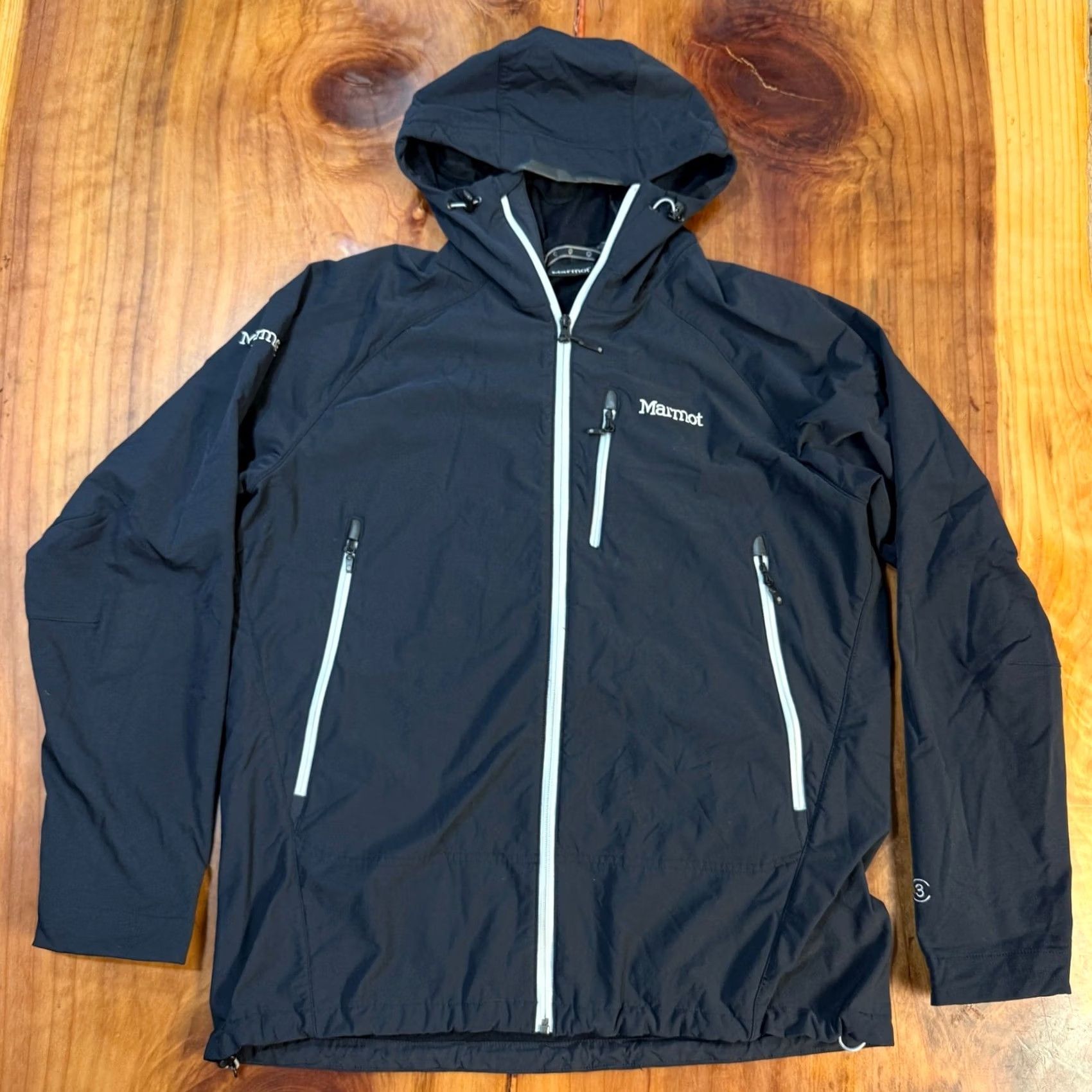 Marmot Marmot M3 Men's Full Zip Jacket XL Black Nylon Microfiber Polyester Lining Hooded Softshell Coat Outdoor Winter Casual Zip Mens XL Black Size US XL / EU 56 / 4 - 2 Thumbnail