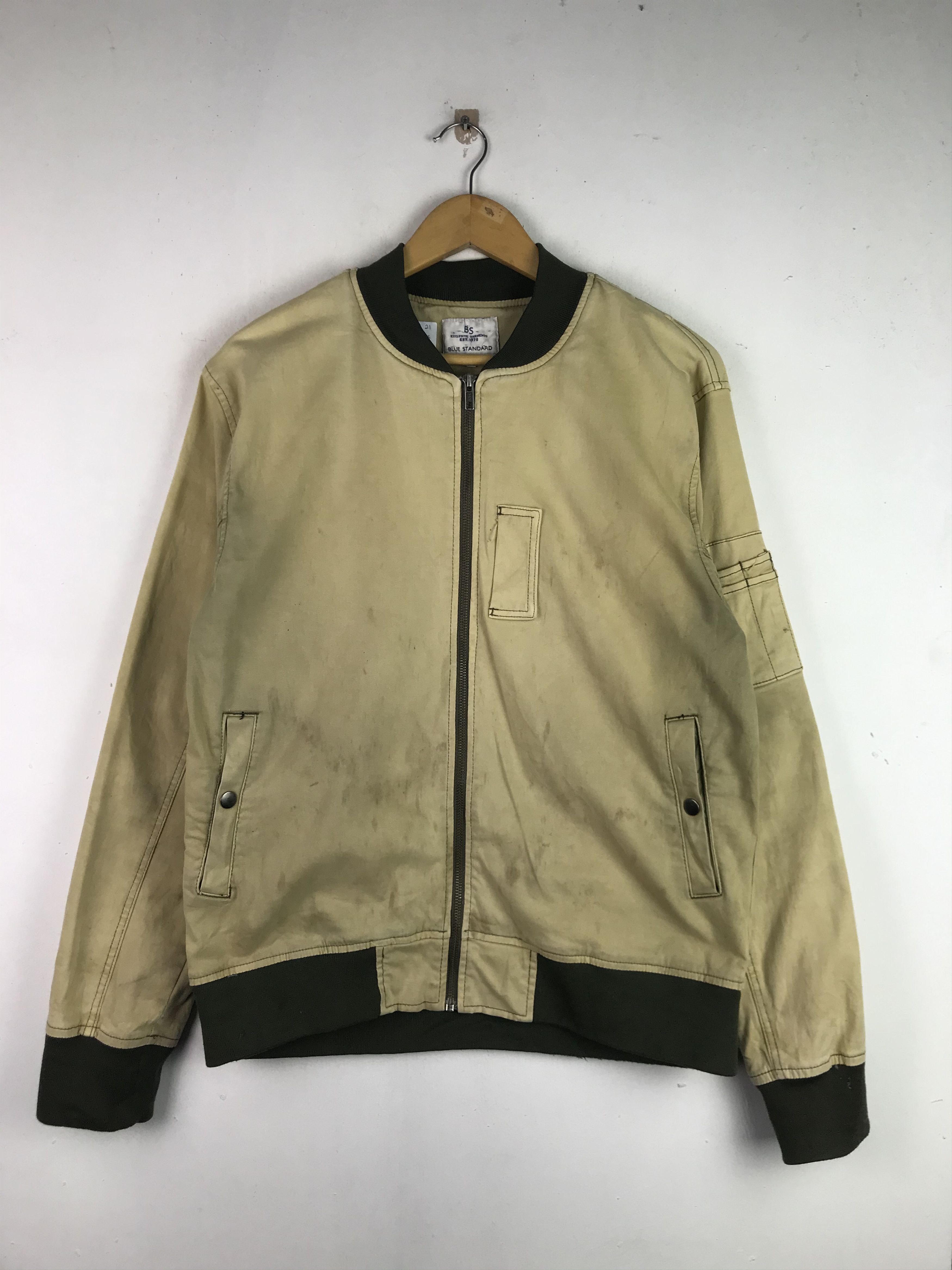 Japanese Brand × Vintage Vintage Distressed Full Zipper Tactical Bomber Jacket Size US L / EU 52-54 / 3 - 1 Thumbnail