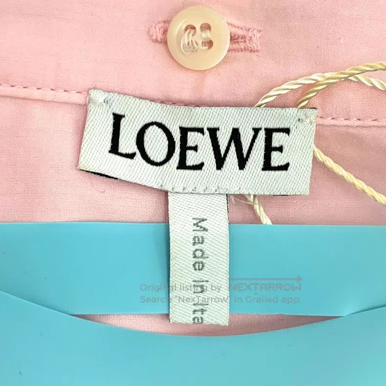 Loewe Loewe 23 Model Pink Logo Embroidered Cotton Collar Long Sl Size XS / US 0-2 / IT 36-38 - 6 Thumbnail