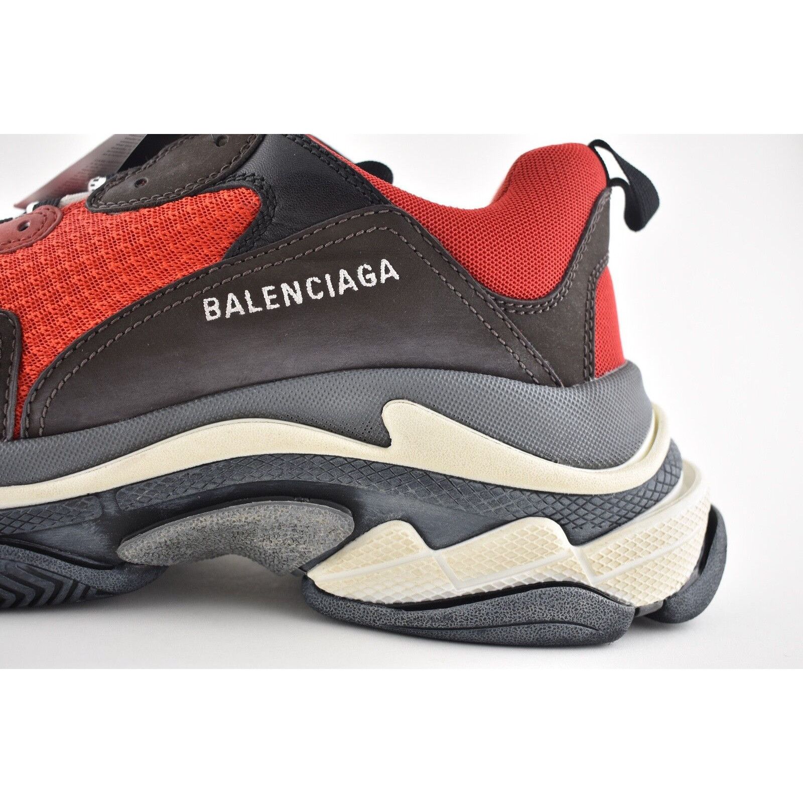 Balenciaga Balenciaga Triple S Black Red Bred Speed Flat Sneaker Size US 6 / EU 39 - 7 Thumbnail