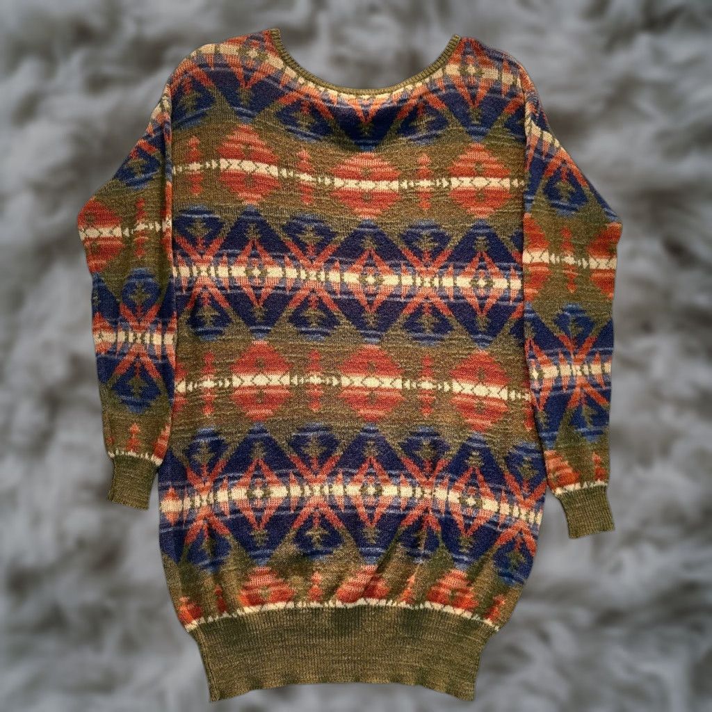 Ralph Lauren VINTAGE Denim & Supply Ralph Lauren Sweater Womens Small Southwestern Knit 90s Size S / US 4 / IT 40 - 1 Thumbnail