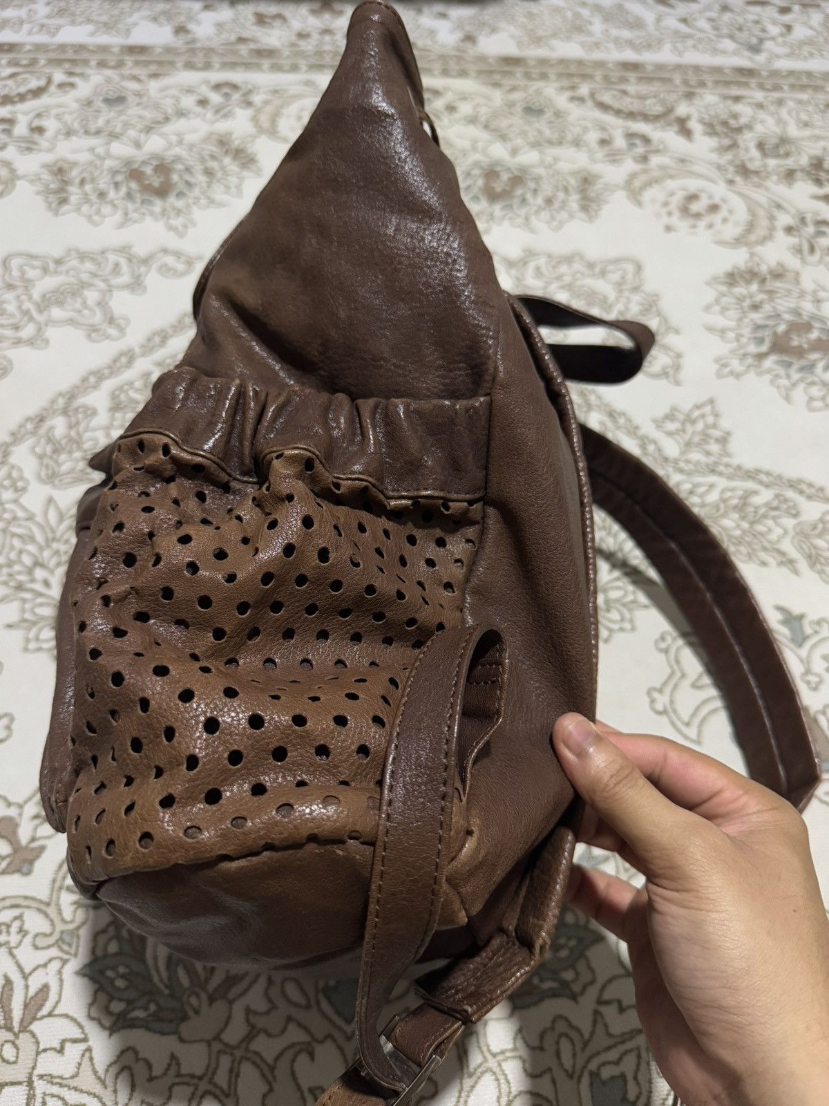 Genuine Leather × If Six Was Nine × Japanese Brand Brown Leather “ARCHI” Multi Pocket Backpack Rucksack Size ONE SIZE - 5 Thumbnail