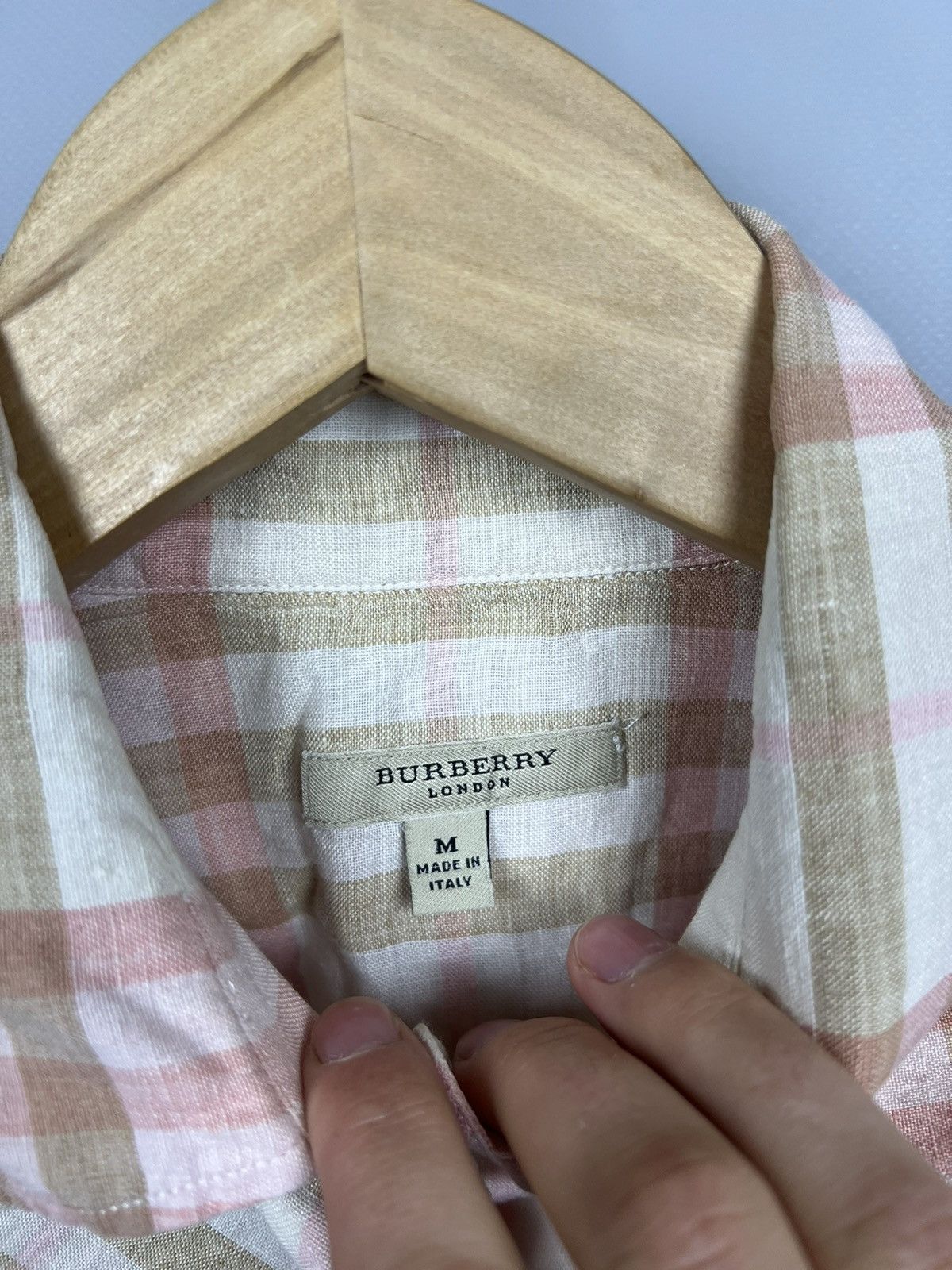 Burberry Burberry London linen Nova Check Long Sleeve Shirt button up Size M / US 6-8 / IT 42-44 - 3 Thumbnail