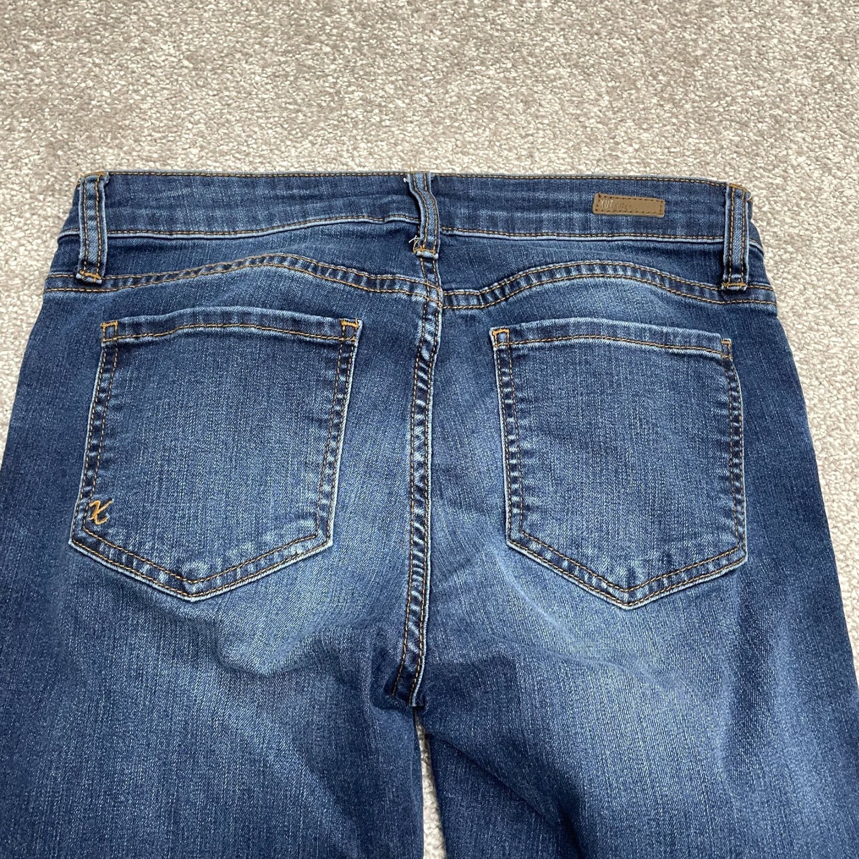 Vintage VINTAGE KUT From The Kloth Womens Skinny Denim Jeans 4S Blue Distressed 28-Inch Inseam Size 27" / US 4 / IT 40 - 4 Thumbnail