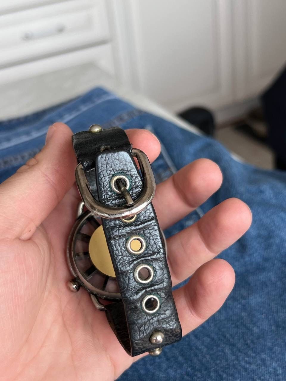 Japanese Brand Vintage Japanese style futuristic Watch Leather Studded Band Size ONE SIZE - 4 Thumbnail