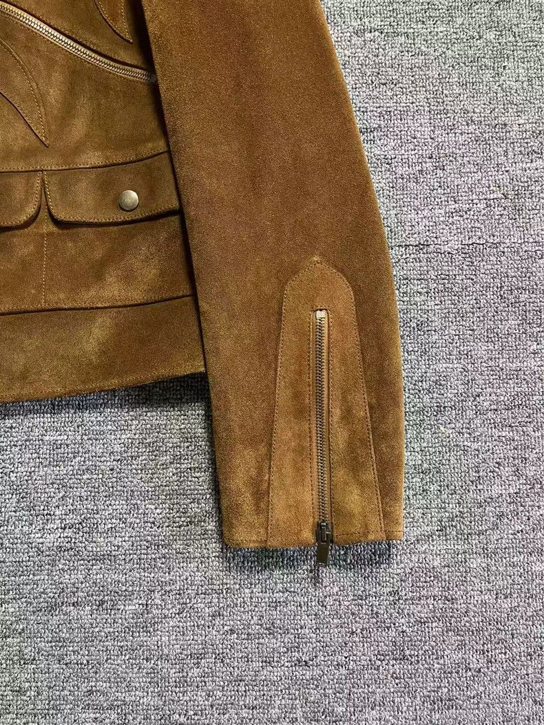 Saint Laurent Paris Saint Laurent Paris 20ss Blue Cow Carved Biker Jacket 2505- Size US L / EU 52-54 / 3 - 6 Thumbnail