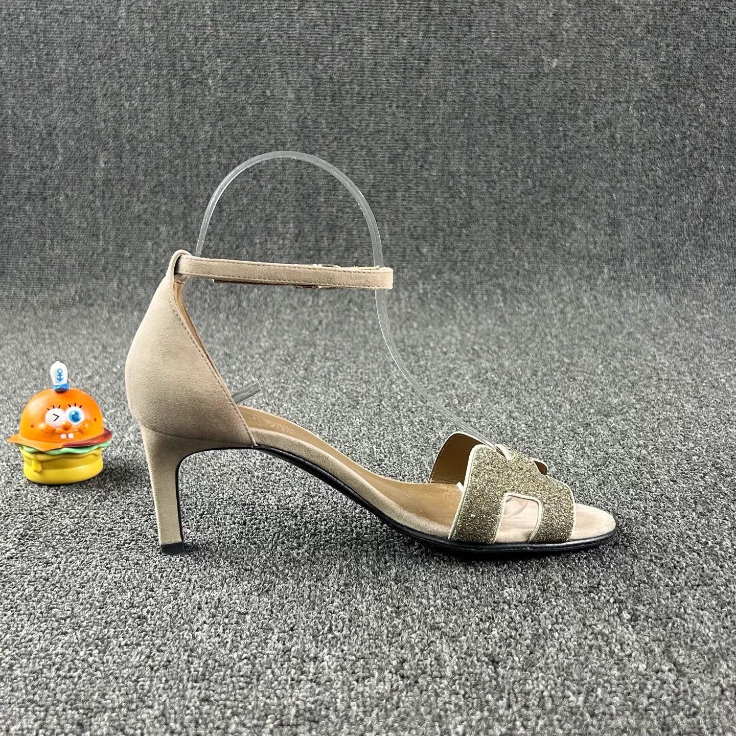 Hermes Hermes Sequin Logo Heels 35.5 Like New Size US 4.5 / IT 34.5 - 4 Thumbnail