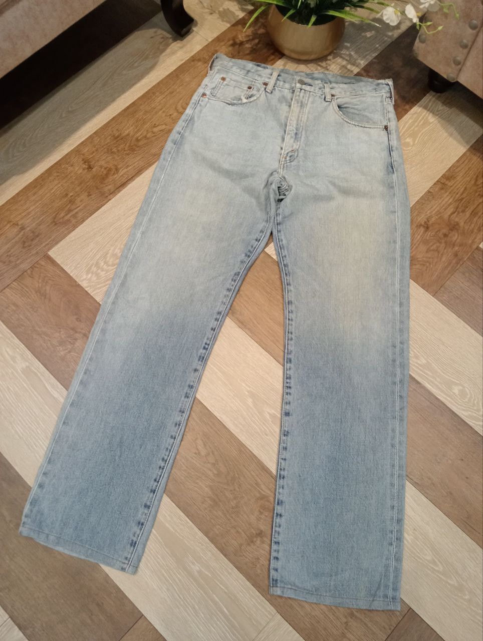 Levi's Vintage Clothing LEVI'S VINTAGE 502 REDLINE CAPITAL E SELVEDGE BLUE JEANS Size US 33 - 2 Thumbnail