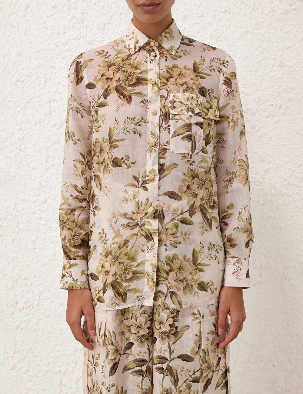 Zimmermann oc11z0525 Manstyle Shirt in Multicolor Size L / US 10 / IT 46 - 5 Thumbnail