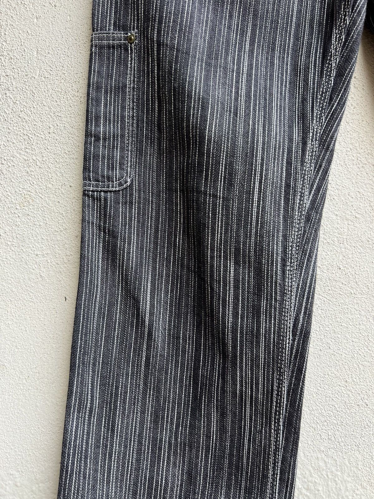 Pherrow's STORMY BLUE Japan Buckle Back Striped Carpenter Denim Jeans Size US 30 / EU 46 - 9 Thumbnail