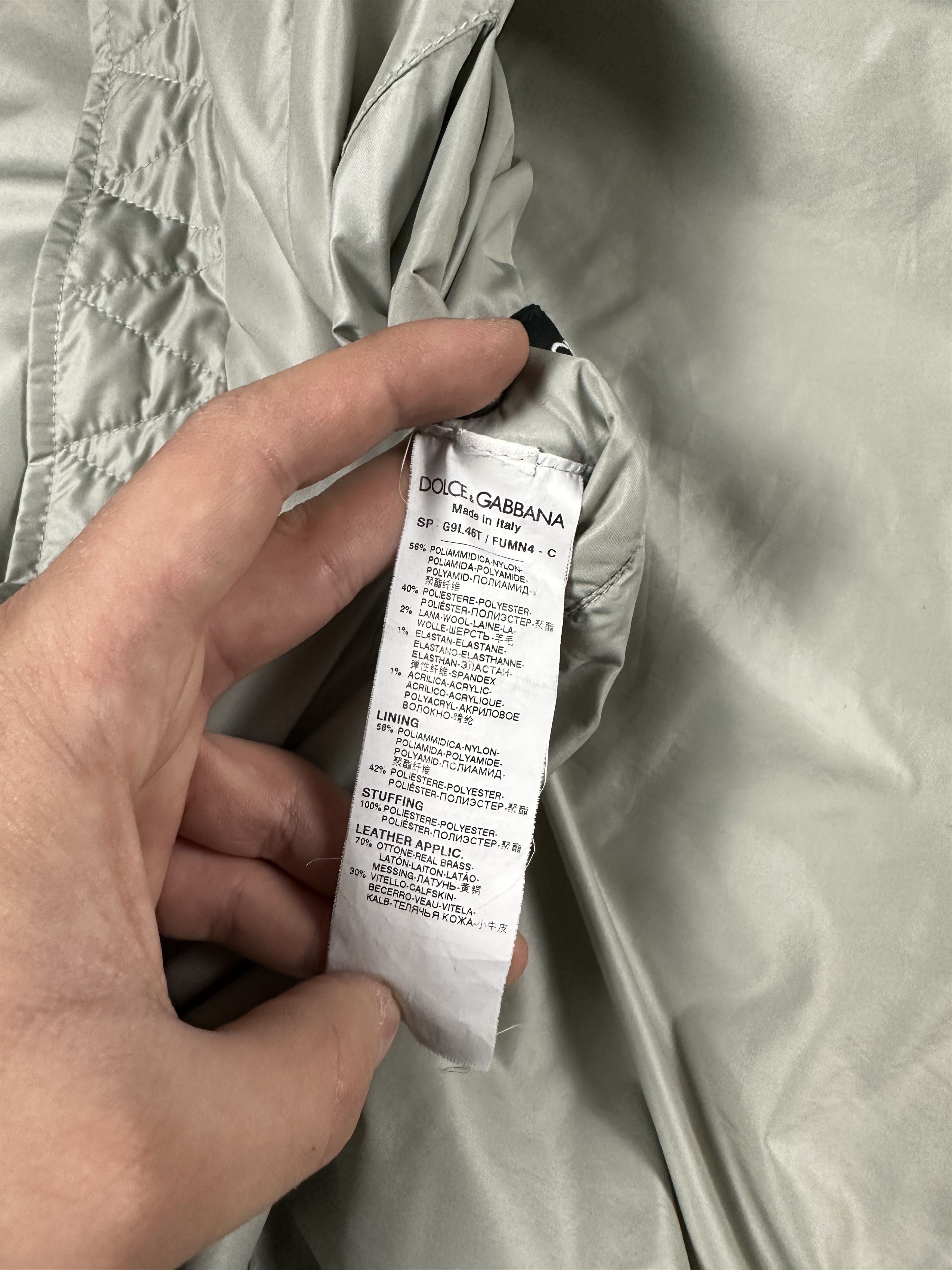 Dolce & Gabbana Dolce & Gabbana Nylon Military Bomber Size US M / EU 48-50 / 2 - 9 Thumbnail
