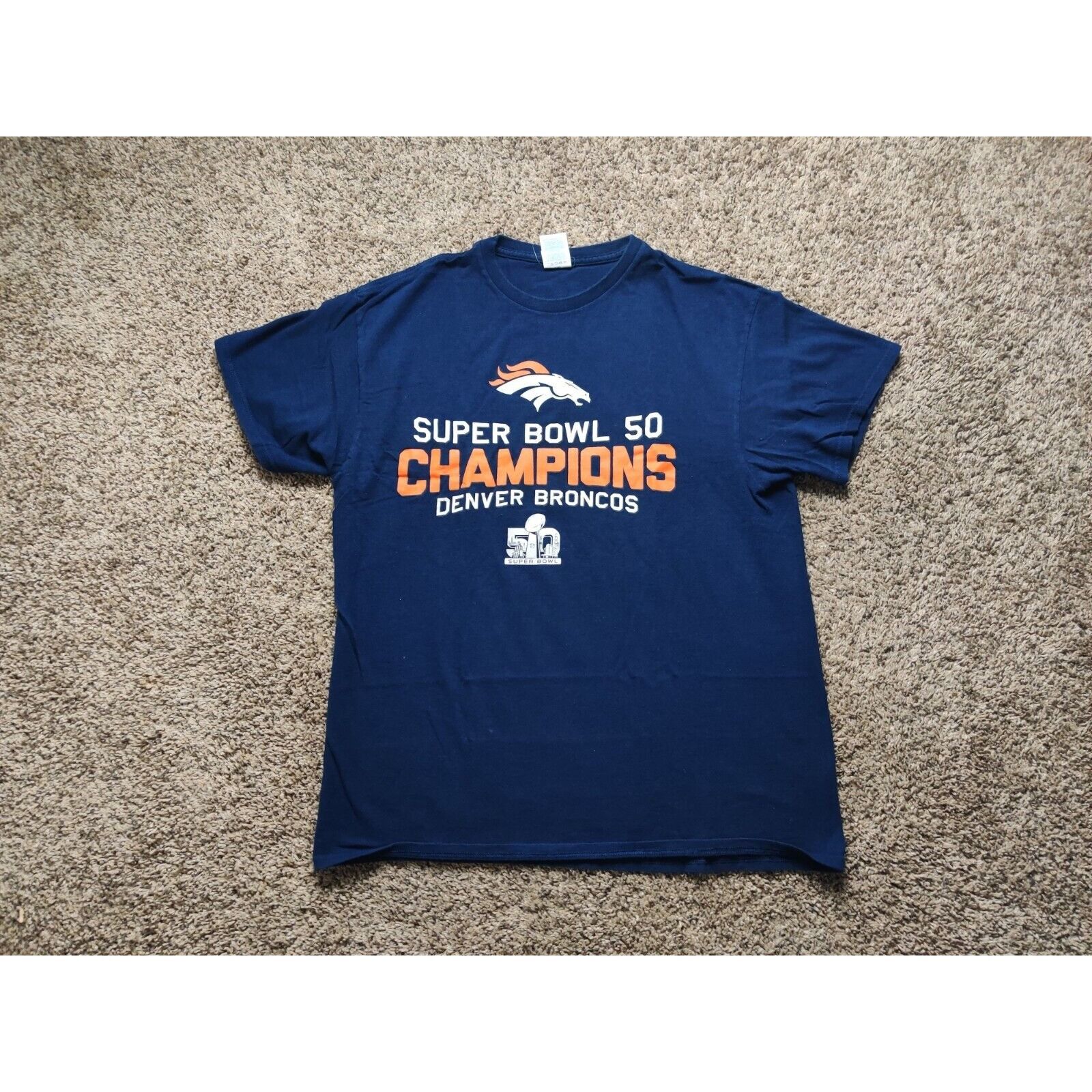 Delta Denver Broncos Shirt Adult Mens Large Super Bowl 50 Size US L / EU 52-54 / 3 - 1 Thumbnail