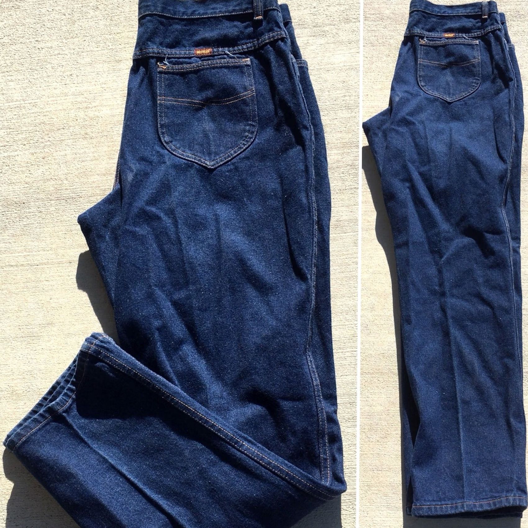 Vintage VINTAGE Rustler Jeans High Waist Tapered Leg 20 Made In USA 34 1/2” Waist Blue Denim Cowboy Mom 1980s Womens Size 42" / US 20 - 6 Thumbnail