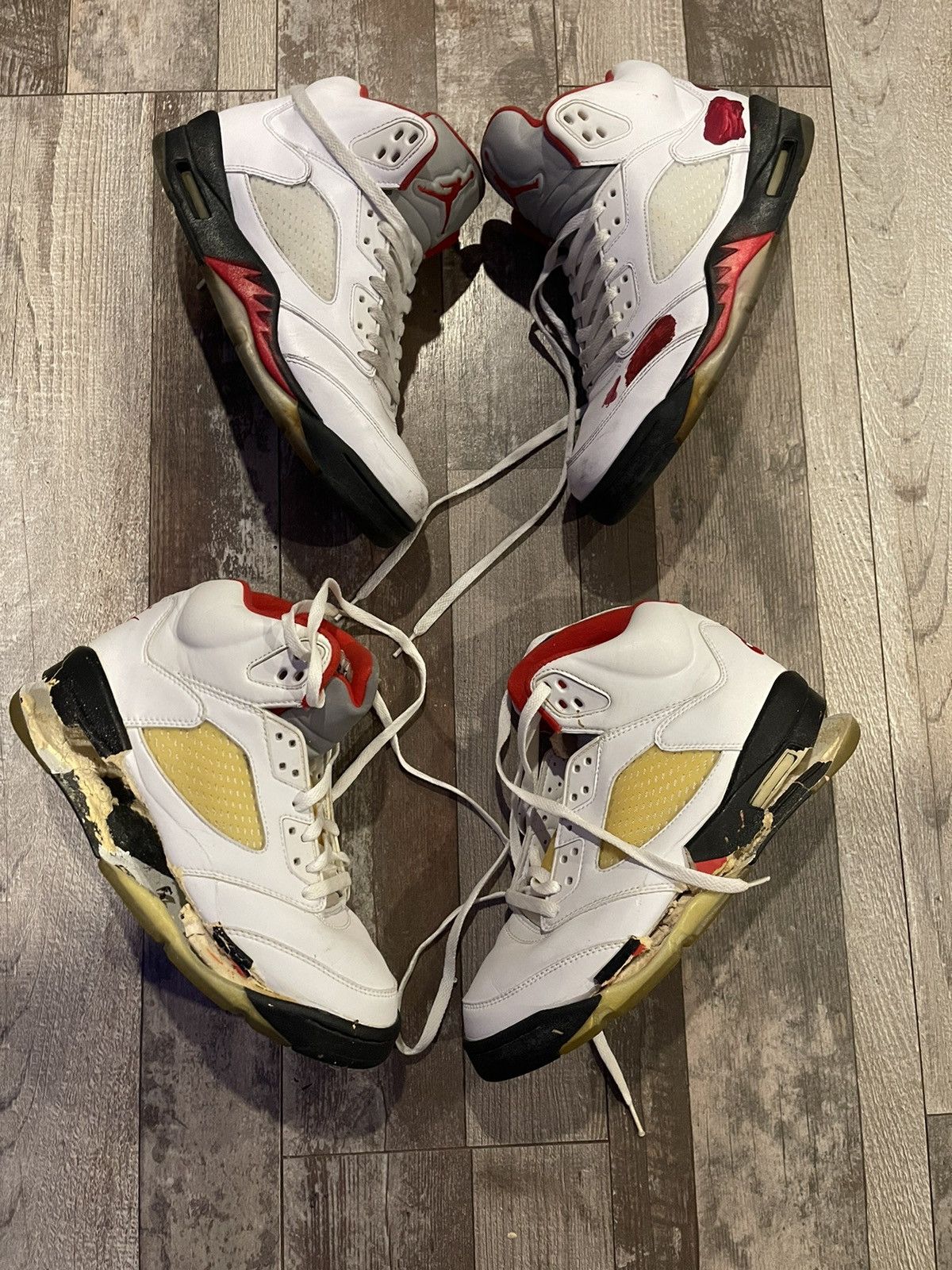 jordan 5 fire red got em