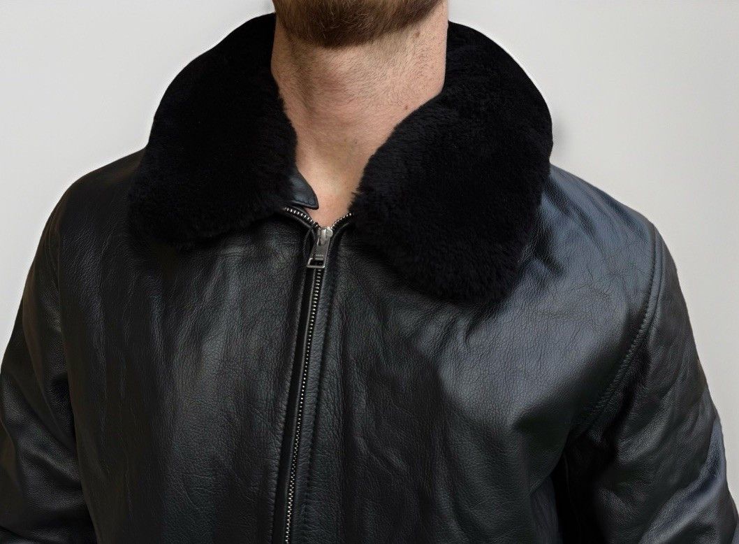 Sandro Sandro Heron Leather Bomber Aviator Flight Jacket Size US M / EU 48-50 / 2 - 13 Thumbnail
