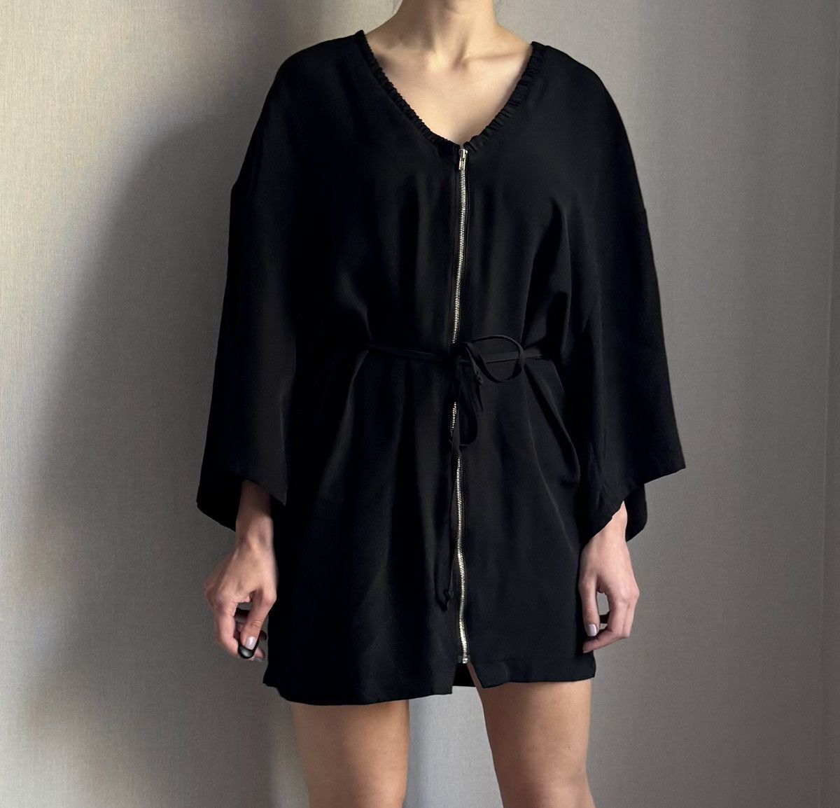 Acne Studios ACNE Jeans black mini dress 100% silk open back size M-L Size M / US 6-8 / IT 42-44 - 11 Thumbnail