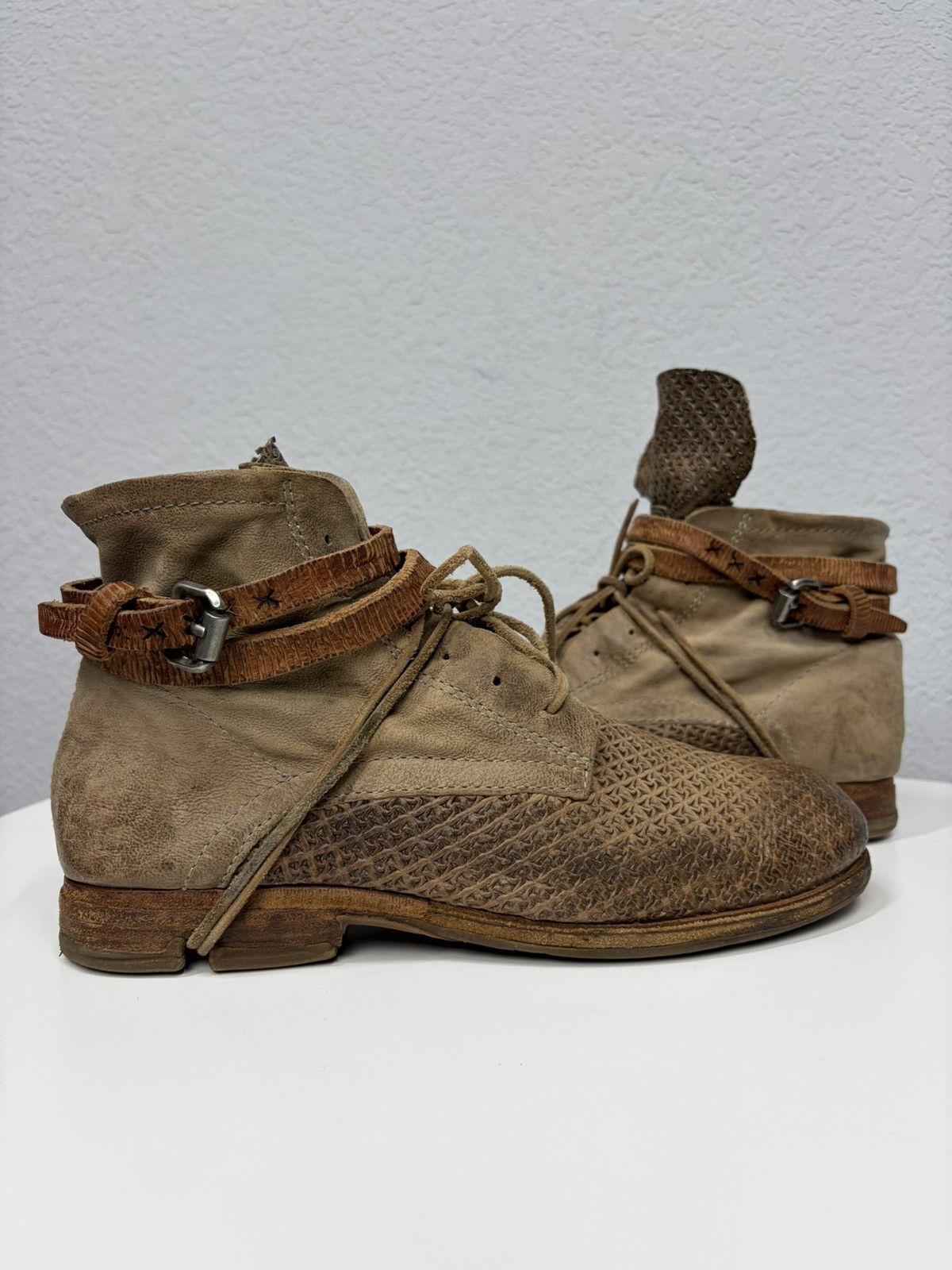 Vintage Italian AS 98 Heel Airstep Leather Biker Boots
