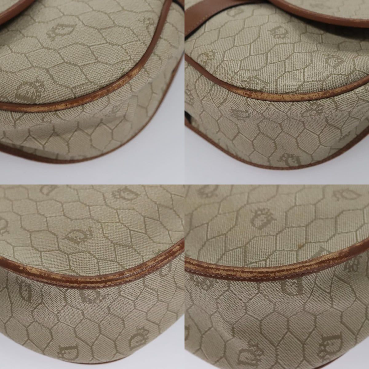 Dior DIOR Honeycomb Canvas Shoulder Bag Pvc Leather Beige Size ONE SIZE - 10 Thumbnail
