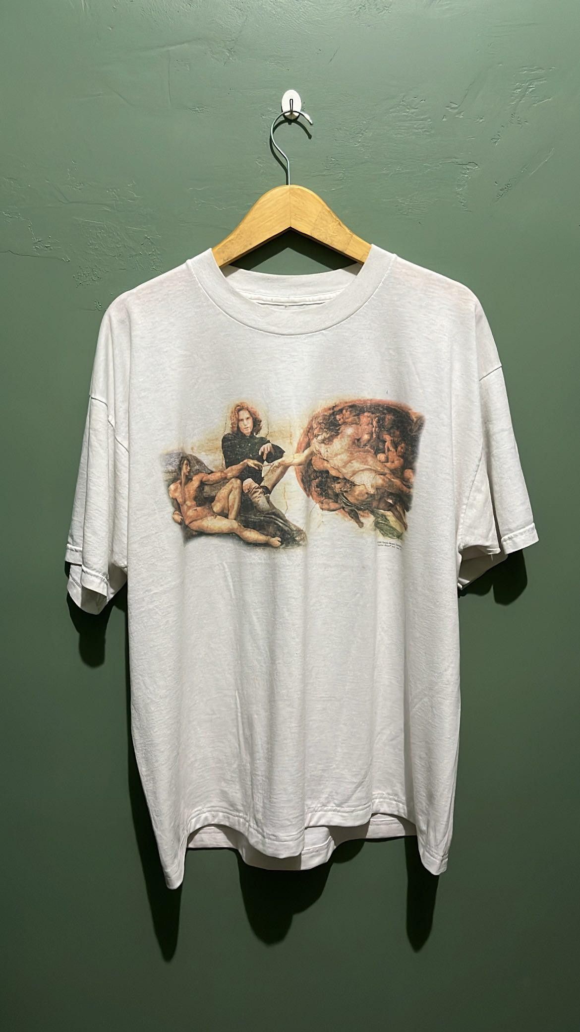 image of 90's Jim Morrison T-Shirt in White, Men's (Size XL)