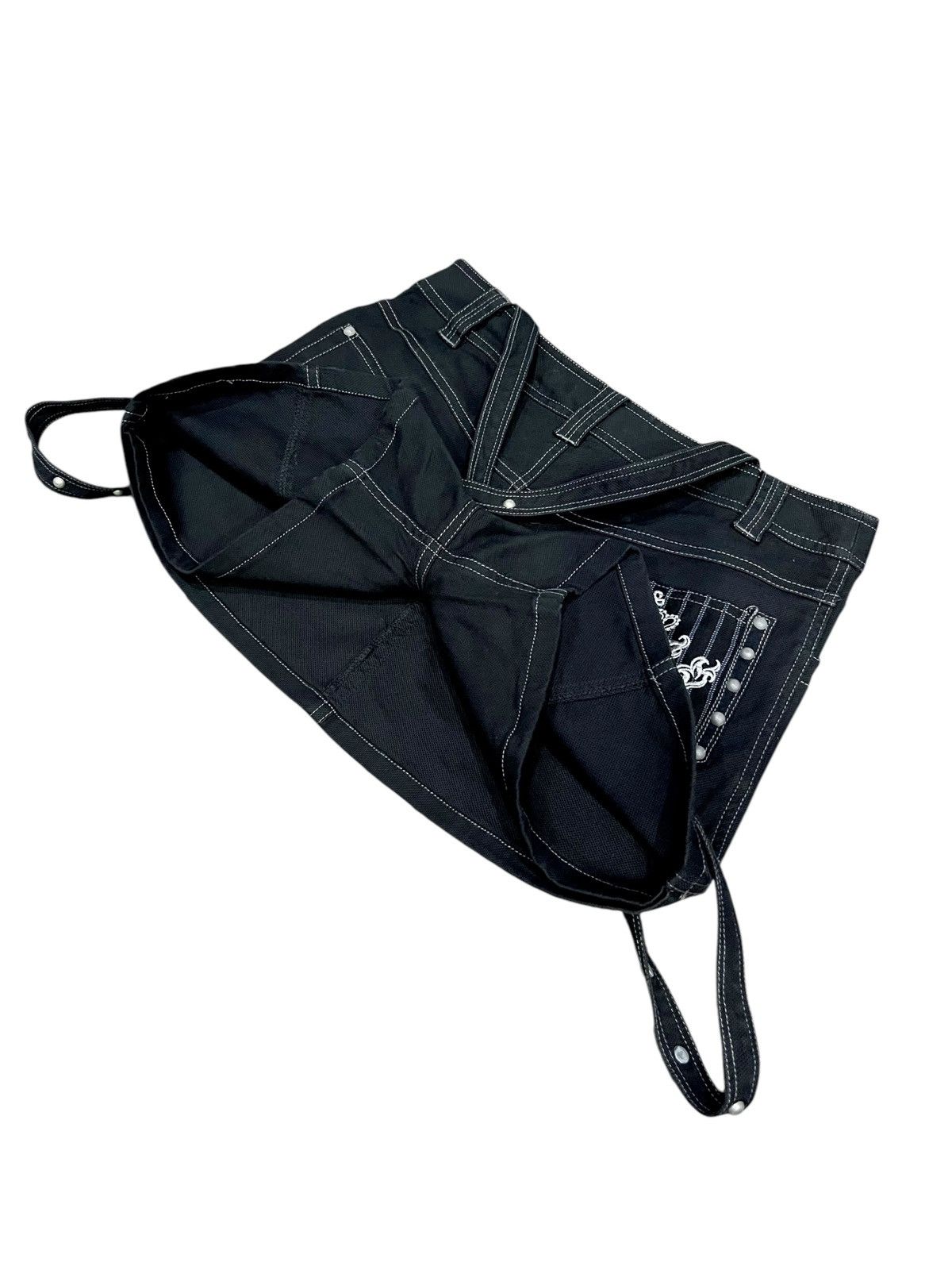 Tribal Streetwear ALGONQUINS Punk Bondage Studded Hybrid Mini Skirt Hot Pants Size 30" / US 8 / IT 44 - 11 Thumbnail