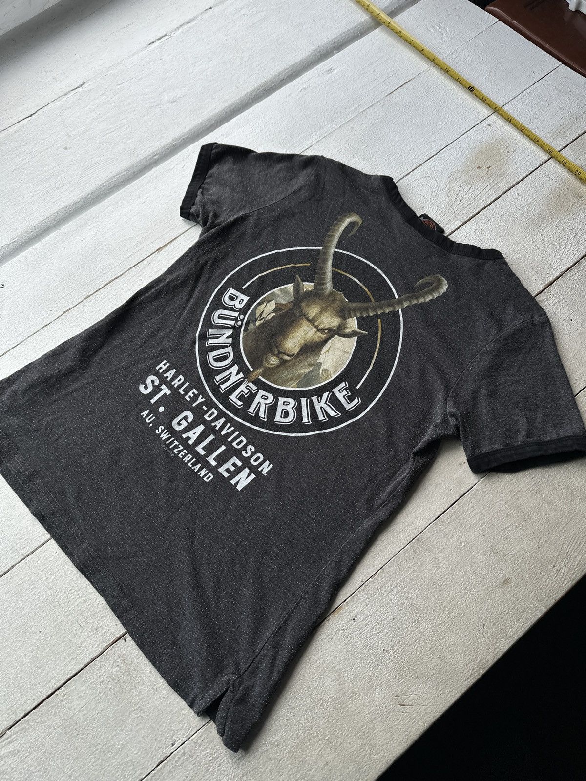 Harley Davidson 🚨VNTG HARLEY DAVIDSON WOMEN BLACK TEE BIG LOGO GOAT Size M / US 6-8 / IT 42-44 - 8 Thumbnail