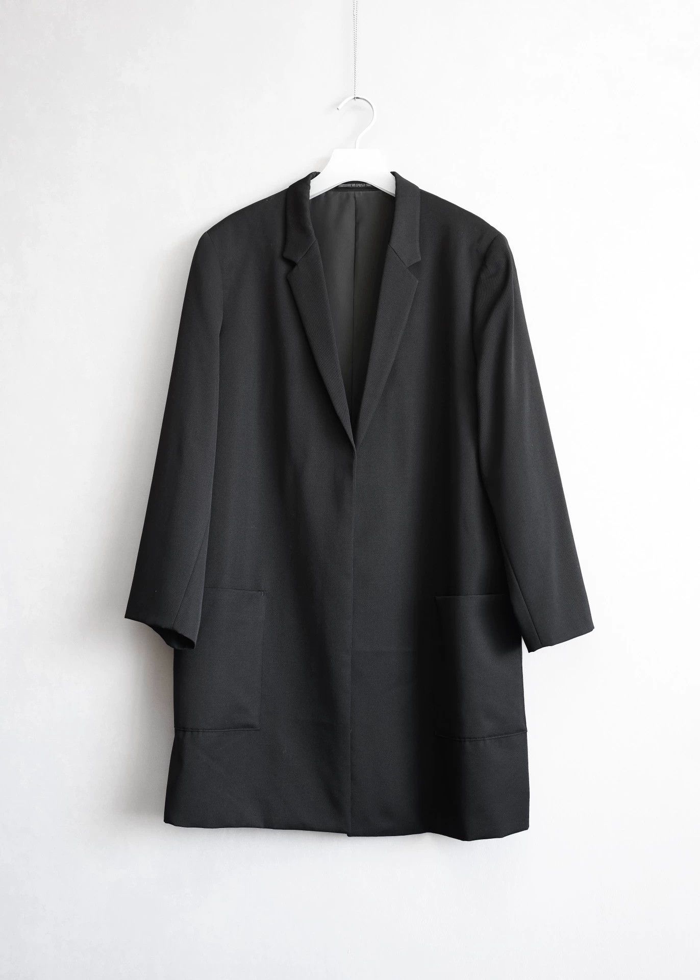 Yohji Yamamoto Yohji Yamamoto 99AW Buttonless Long Coat Black S Size US S / EU 44-46 / 1 - 1 Thumbnail