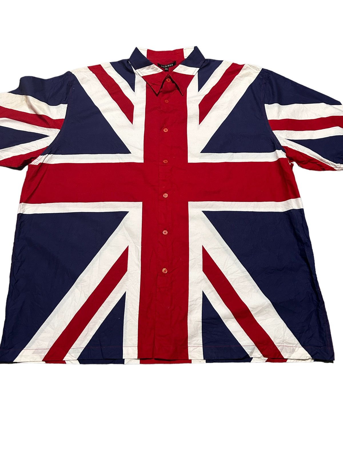 Vintage Vintage Britain Flag Overprint Button Up Shirt Size US XXL / EU 58 / 5 - 2 Thumbnail