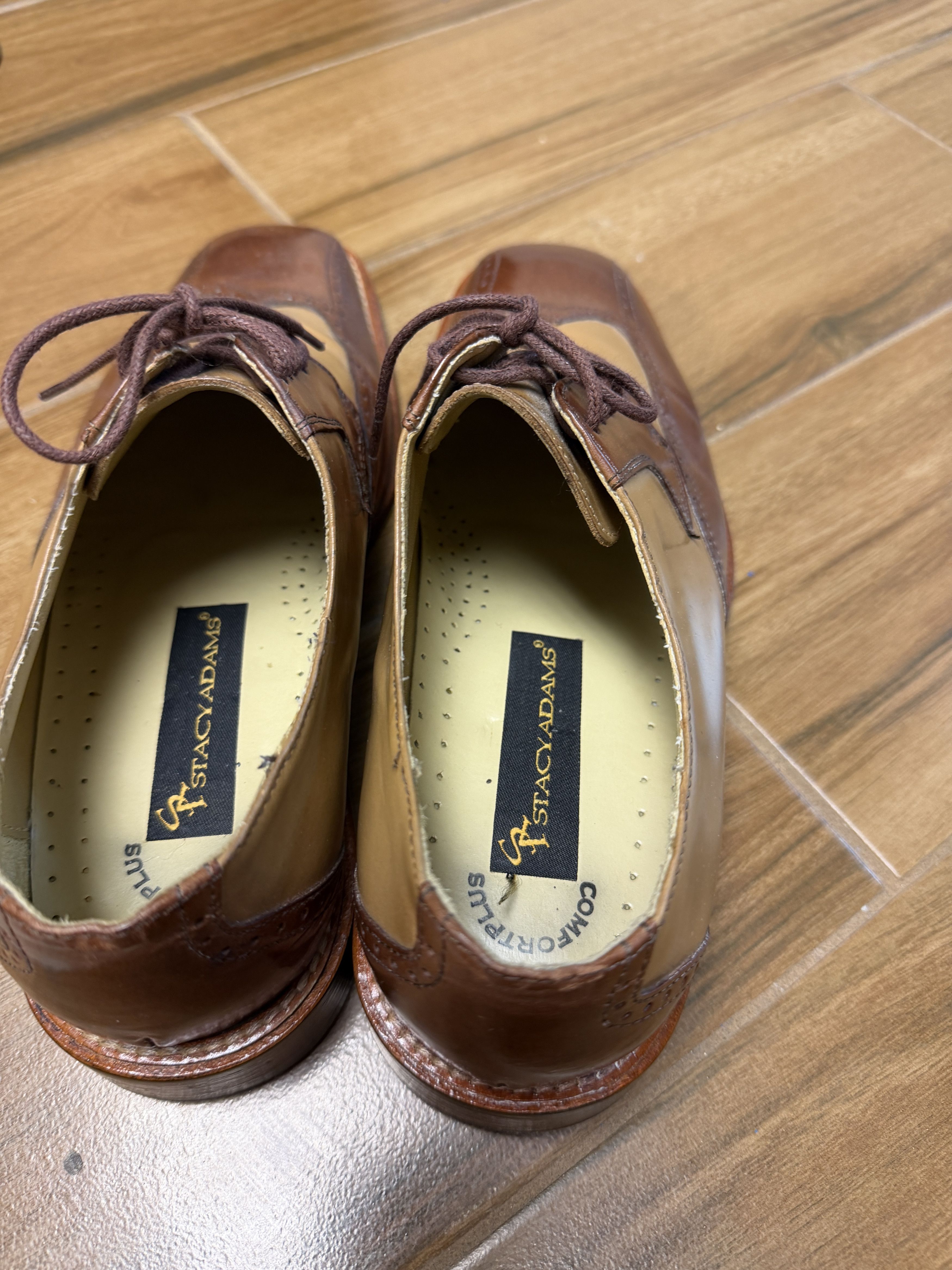 Stacy Adams Stacy Adams Men's Brown Oxford Shoes Size 10 Size US 10 / EU 43 - 3 Thumbnail