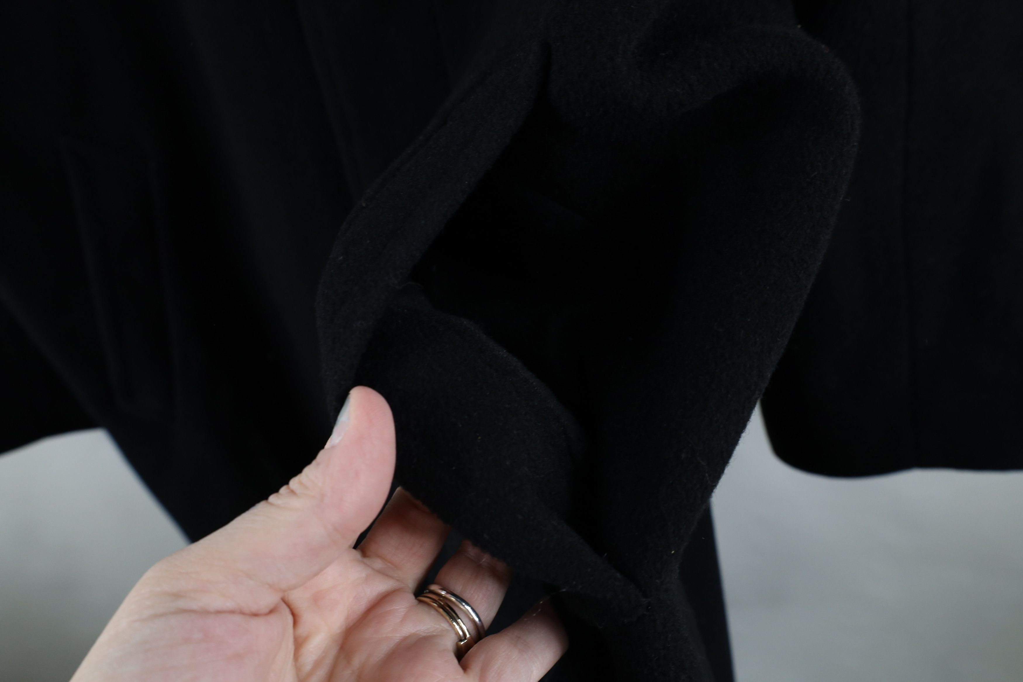 Vintage Vintage 90s Streetwear Collared Button Overcoat Jacket Black Size US XL / EU 56 / 4 - 6 Thumbnail