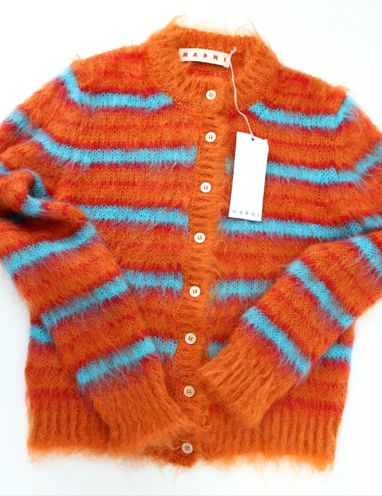 Marni NWT Fuzzy Mohair Cardigan Size M / US 6-8 / IT 42-44 - 6 Thumbnail