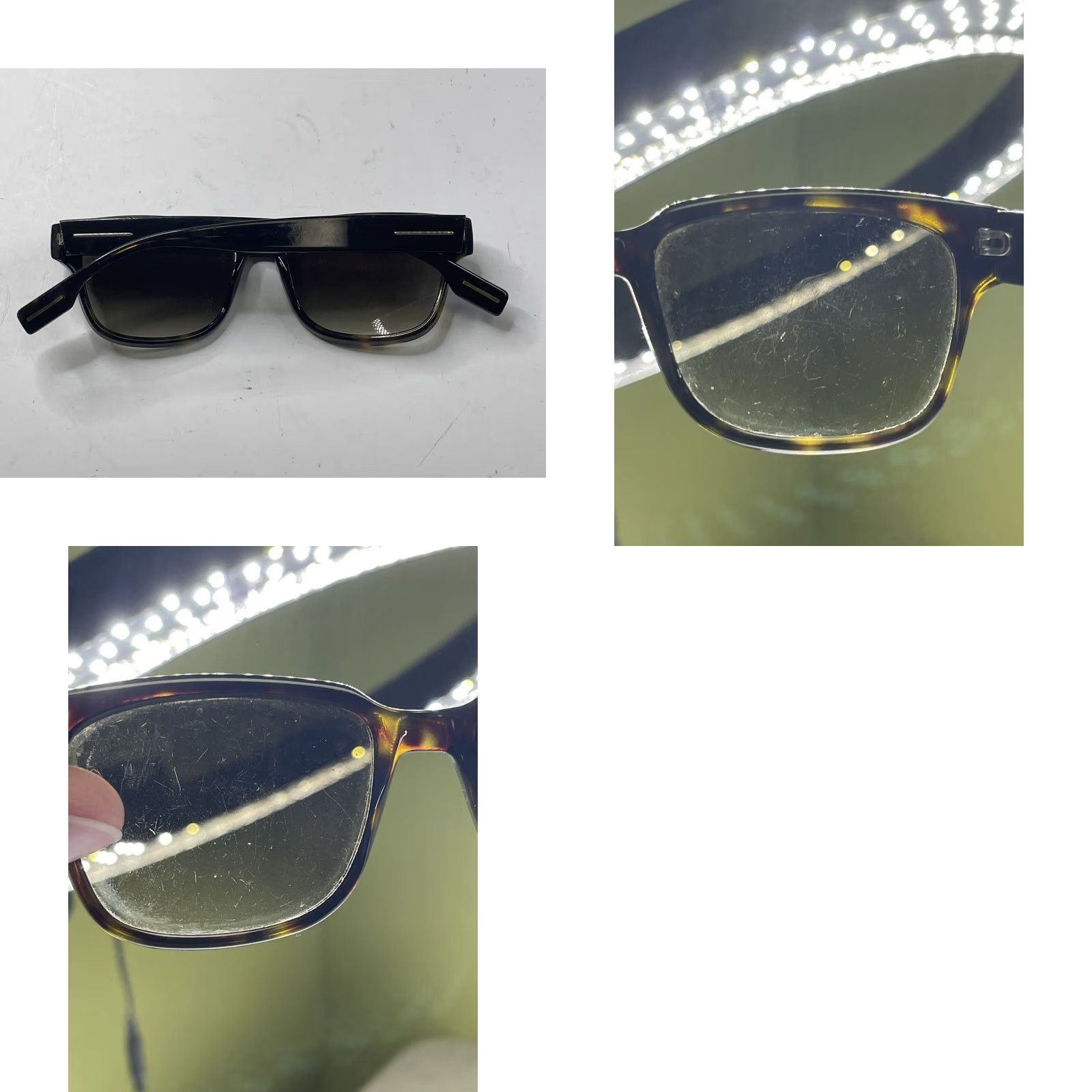 Hugo Boss Hugo Boss Sunglasses 0406/S 086DB Men's Dark Havana Rectangular Acetate Frame 53 Size ONE SIZE - 8 Thumbnail