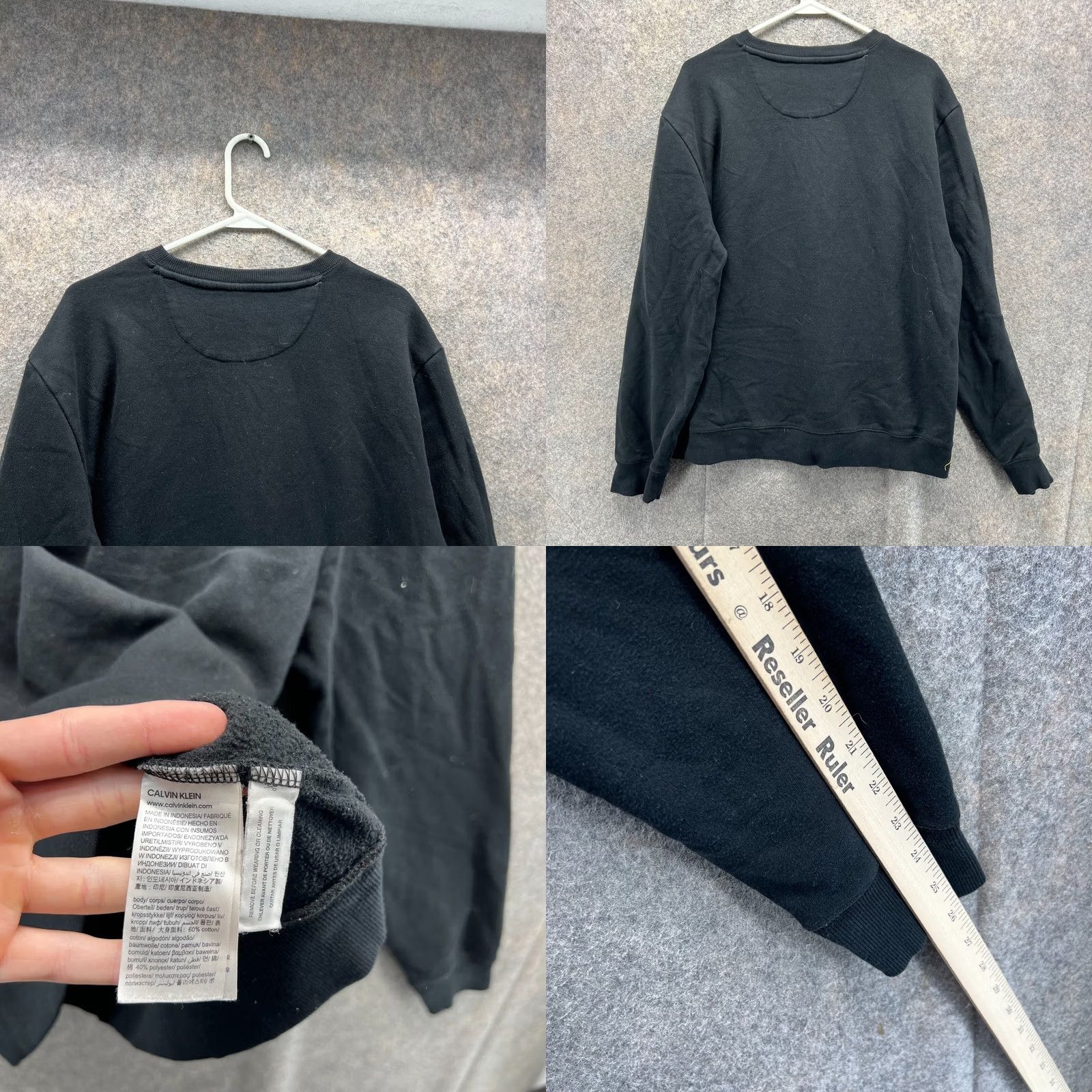 Calvin Klein VINTAGE? Calvin Klein Sweater Men XXL Black Crewneck Pullover Casual Cotton Fleece Size US XXL / EU 58 / 5 - 8 Thumbnail