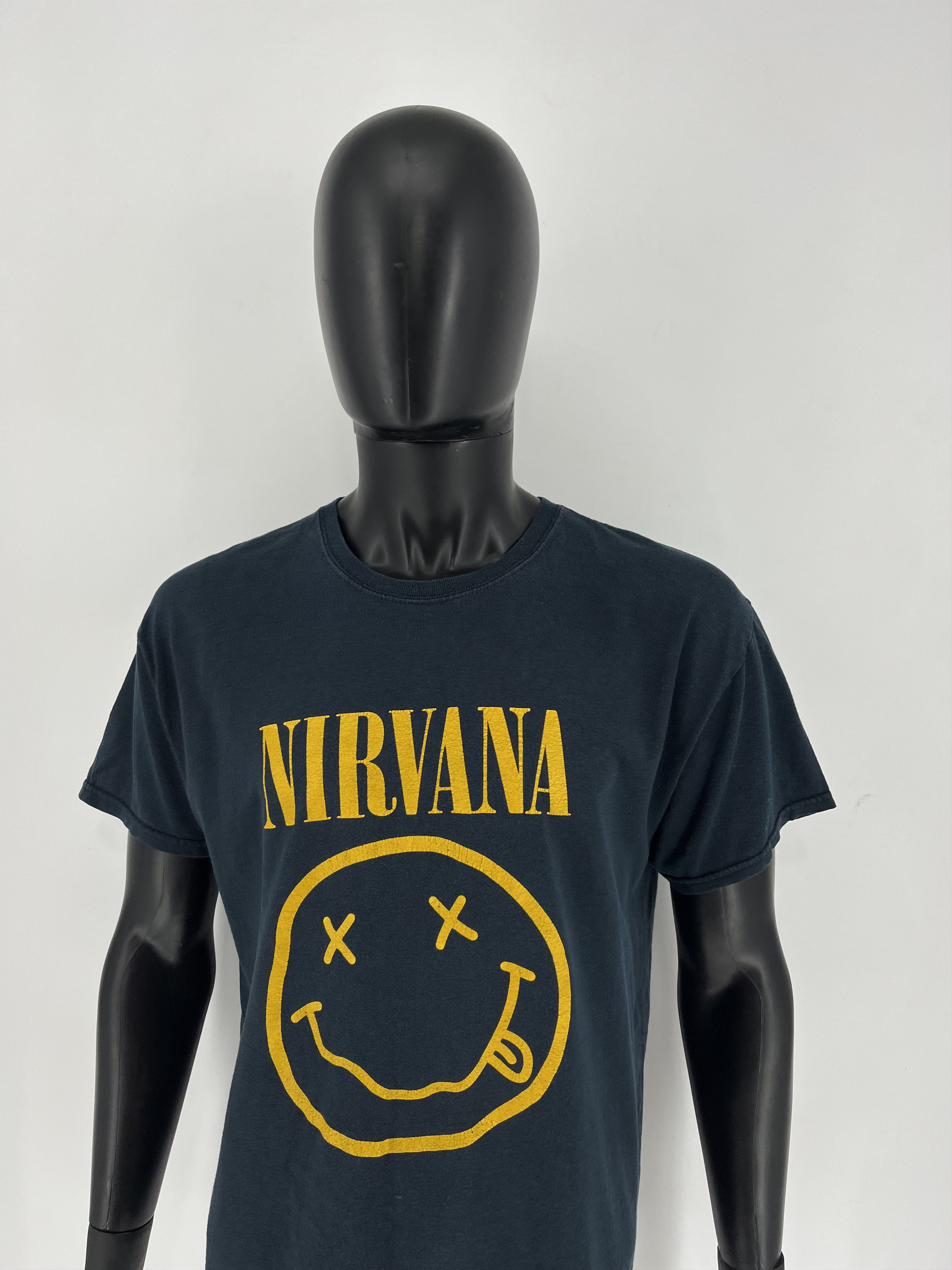 Band Tees × Nirvana × Vintage Vinyage Y2K Nirvana Band Tee Black Size US L / EU 52-54 / 3 - 4 Thumbnail