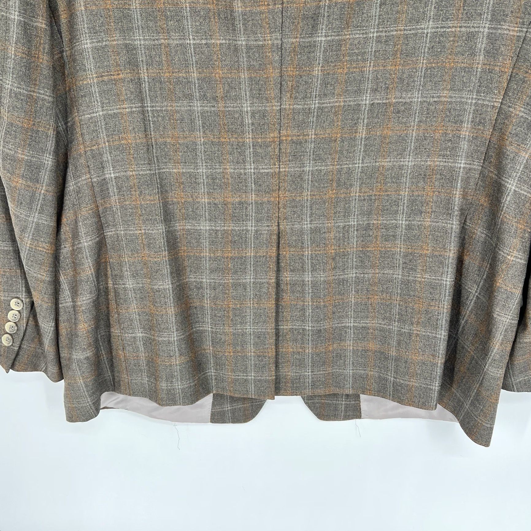 Ermenegildo Zegna VINTAGE Ermenegildo Zegna Blazer Sport Coat Check Pattern 43R Two-Button Notch Lapel Wool Tweed Italy Classic Mens Size 46R - 6 Thumbnail