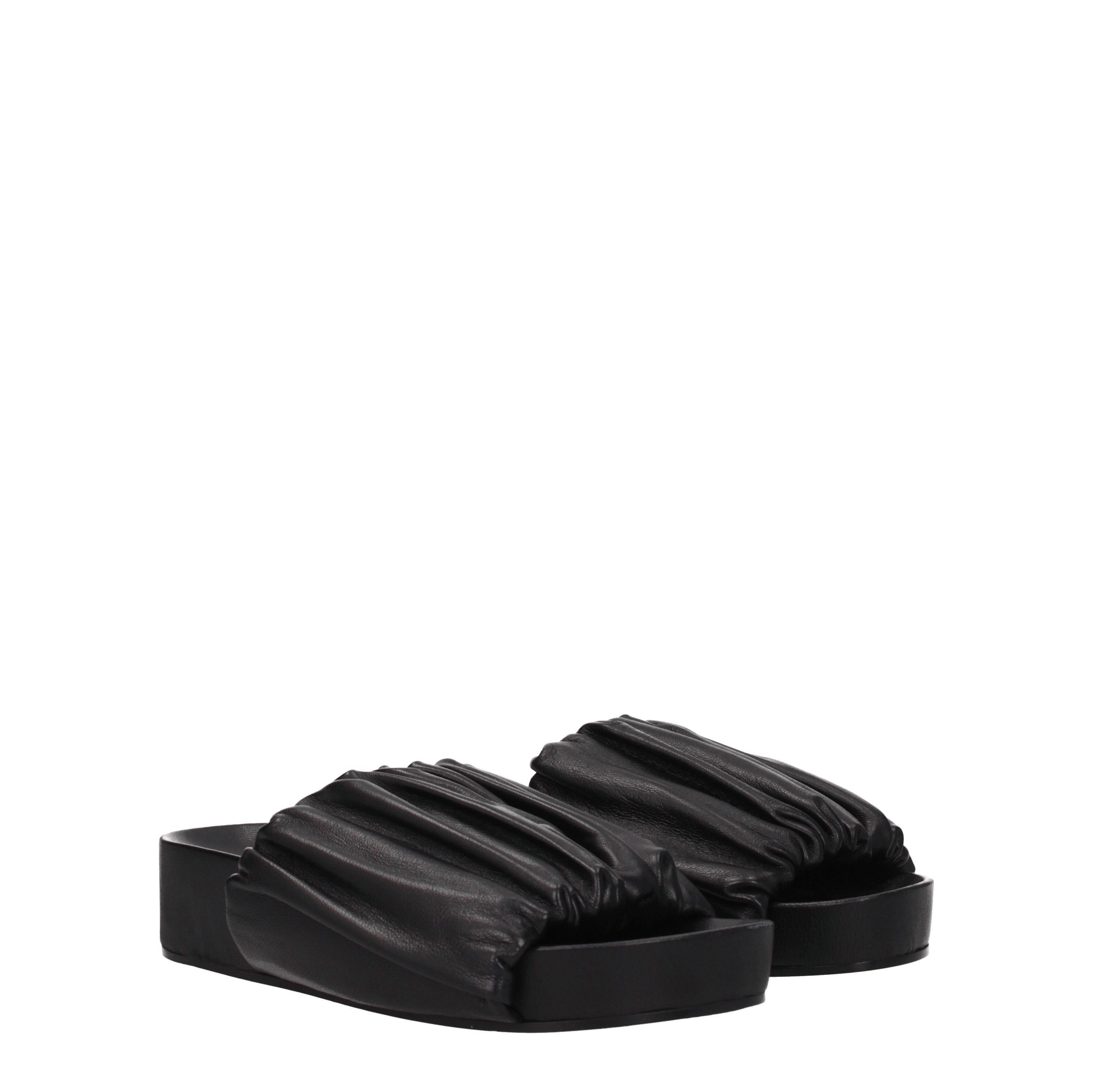Jil Sander JIL SANDER Chimera Green Leather Mules | Grailed