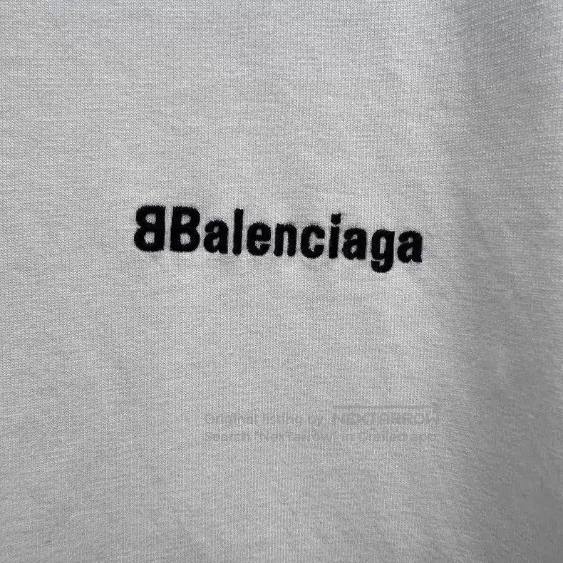 Balenciaga Balenciaga Double B Embroidered White Short Sleeve Size US M / EU 48-50 / 2 - 3 Thumbnail