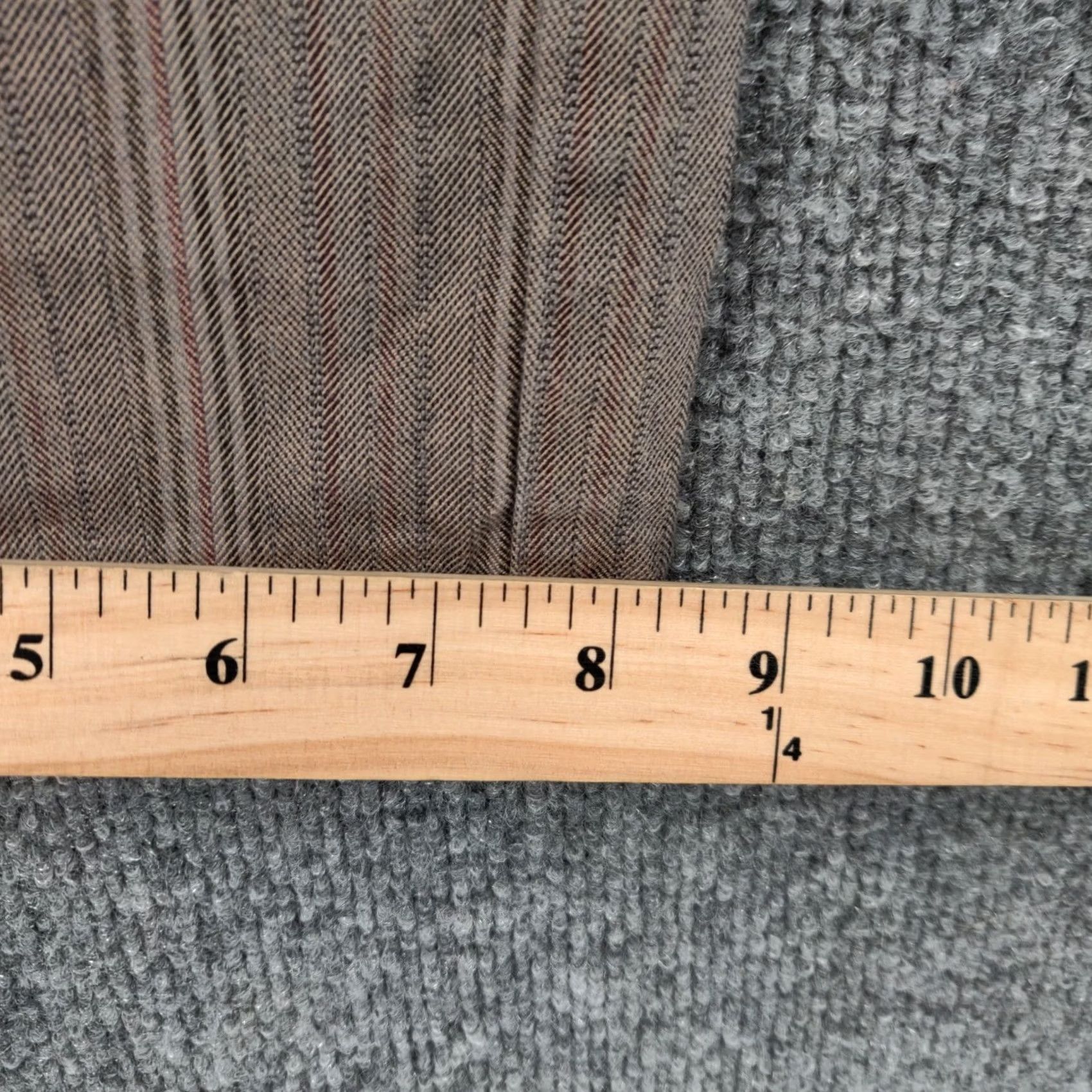 Dockers DOCKERS Womens 12P Petite Metro Mid Rise Straight Striped Cropped Dress Pants Brown Size 34" / US 12 / IT 48 - 7 Thumbnail