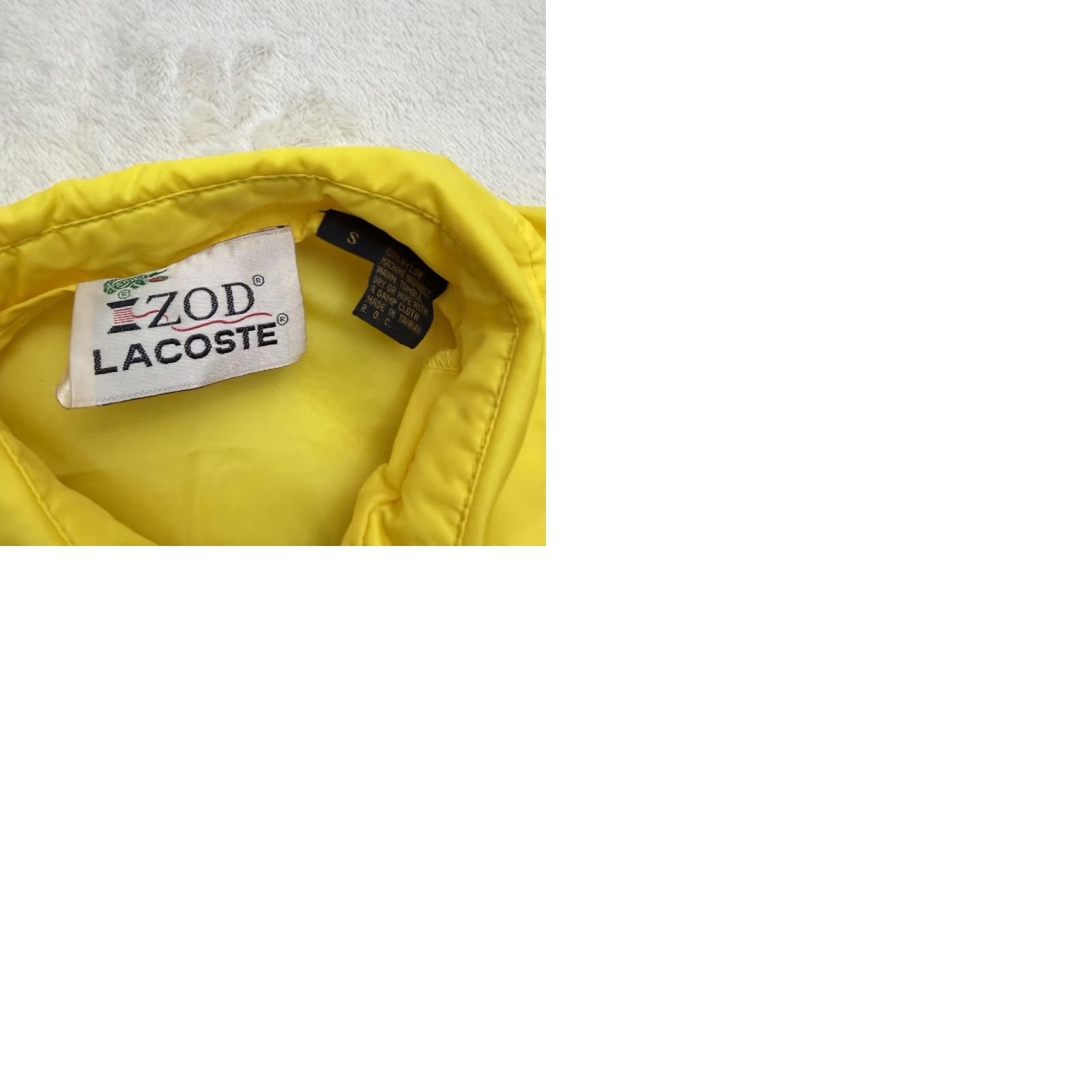 Izod VINTAGE Izod Lacoste Jacket Mens S Yellow Nylon Full Zip Windbreaker 80s Size US S / EU 44-46 / 1 - 10 Thumbnail