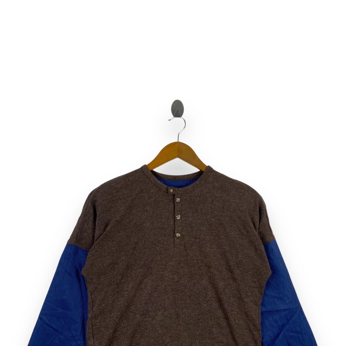 Hai Sporting Gear × Issey Miyake Vintage HAI SPORTING GEAR Issey Miyake Henley Tee Shirt Size S / US 4 / IT 40 - 2 Thumbnail