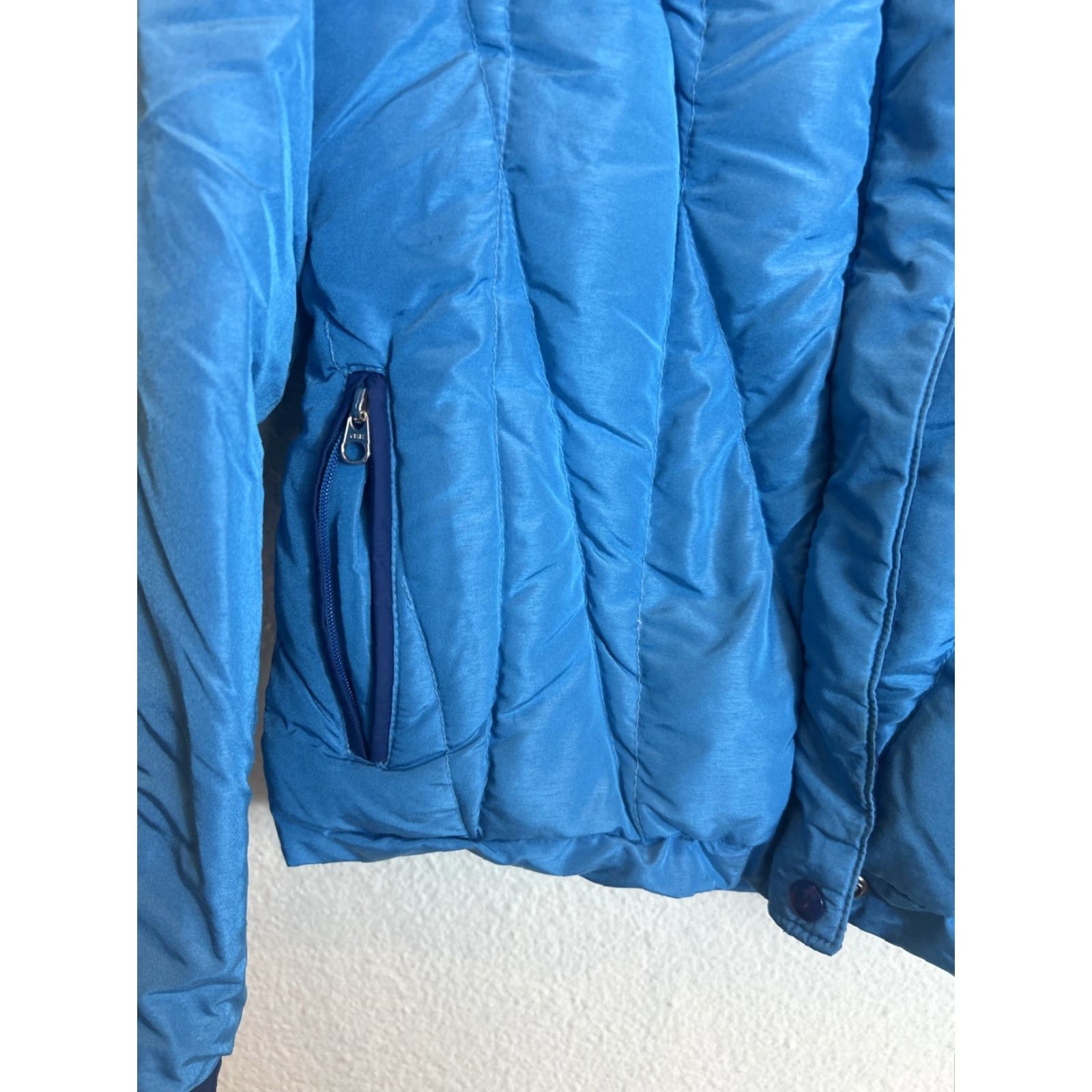 Vintage VINTAGE First Down Puffer Jacket Women’s Size 12 Blue Full Zip Goose Down Nylon Down Jacket Womens Blue Puffer 90s Size XL / US 12-14 / IT 48-50 - 3 Thumbnail