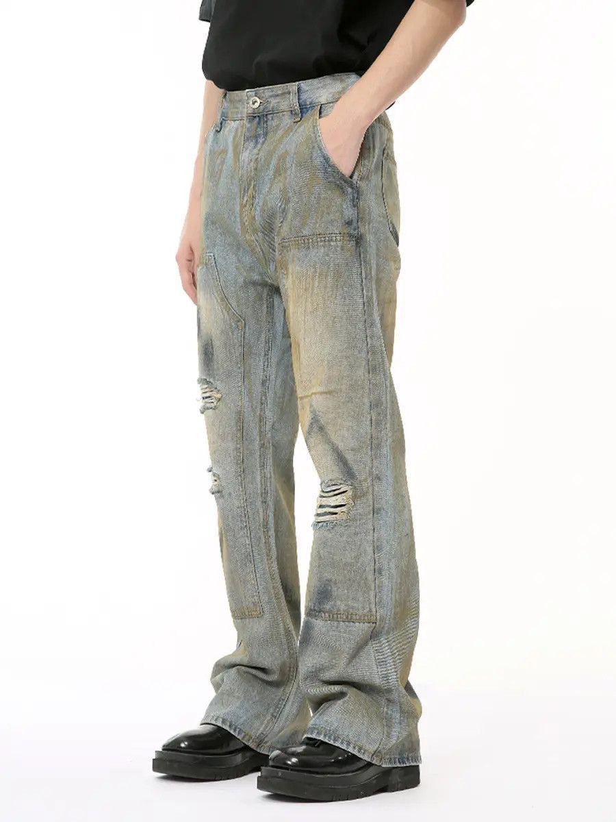 Japanese Brand Retro loose micro flared casual jeans Size US 32 / EU 48 - 2 Thumbnail