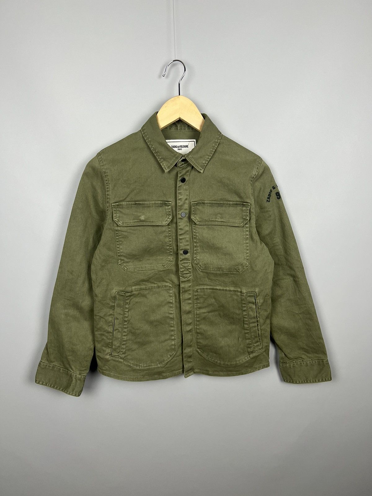 Zadig & Voltaire Zadig & Voltaire Kayak Military Jacket RARE Big Logo Army Size US XS / EU 42 / 0 - 4 Thumbnail