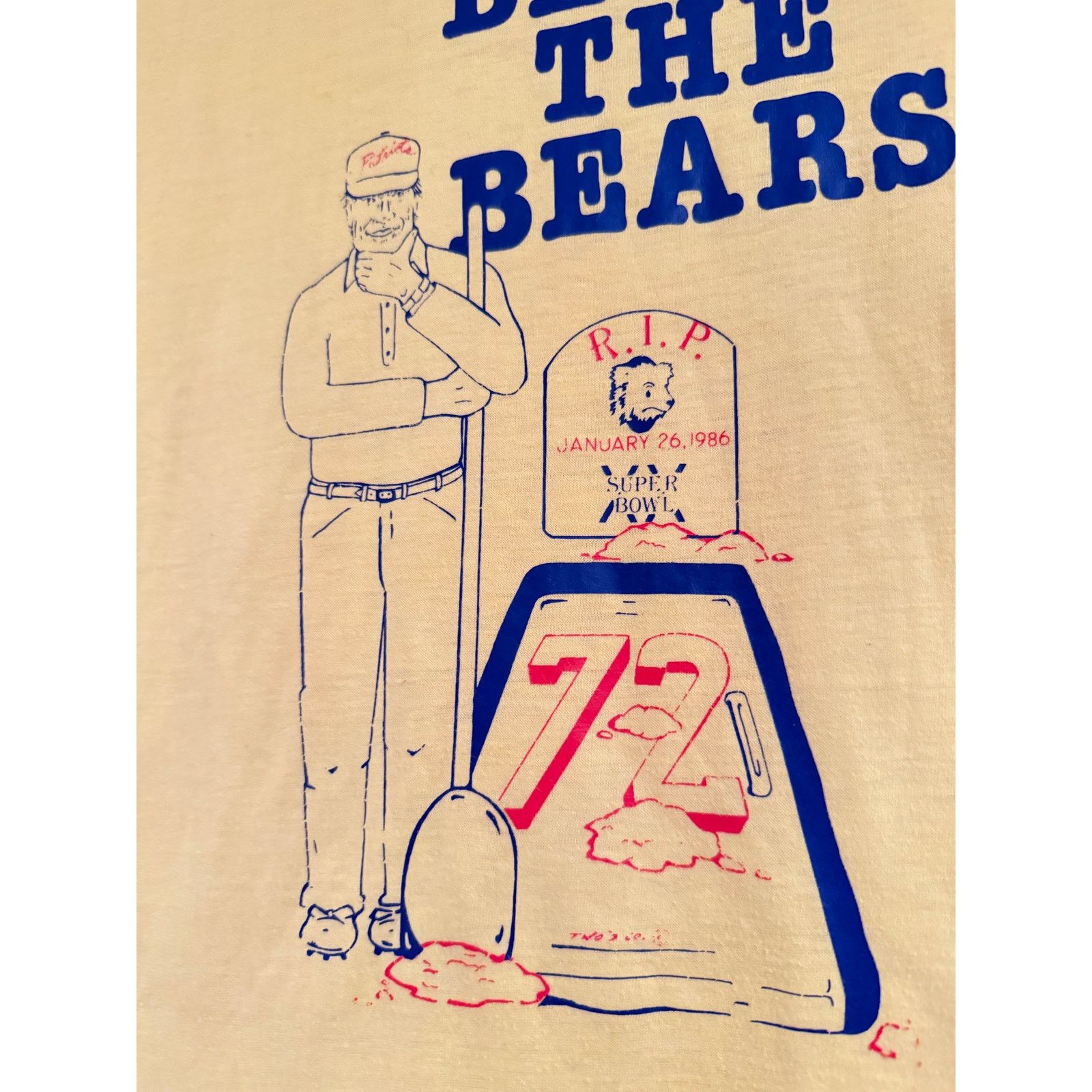 Other Vintage Berry the Bears Patriots Shirt Large Yellow 1986 NFL Size US L / EU 52-54 / 3 - 3 Thumbnail