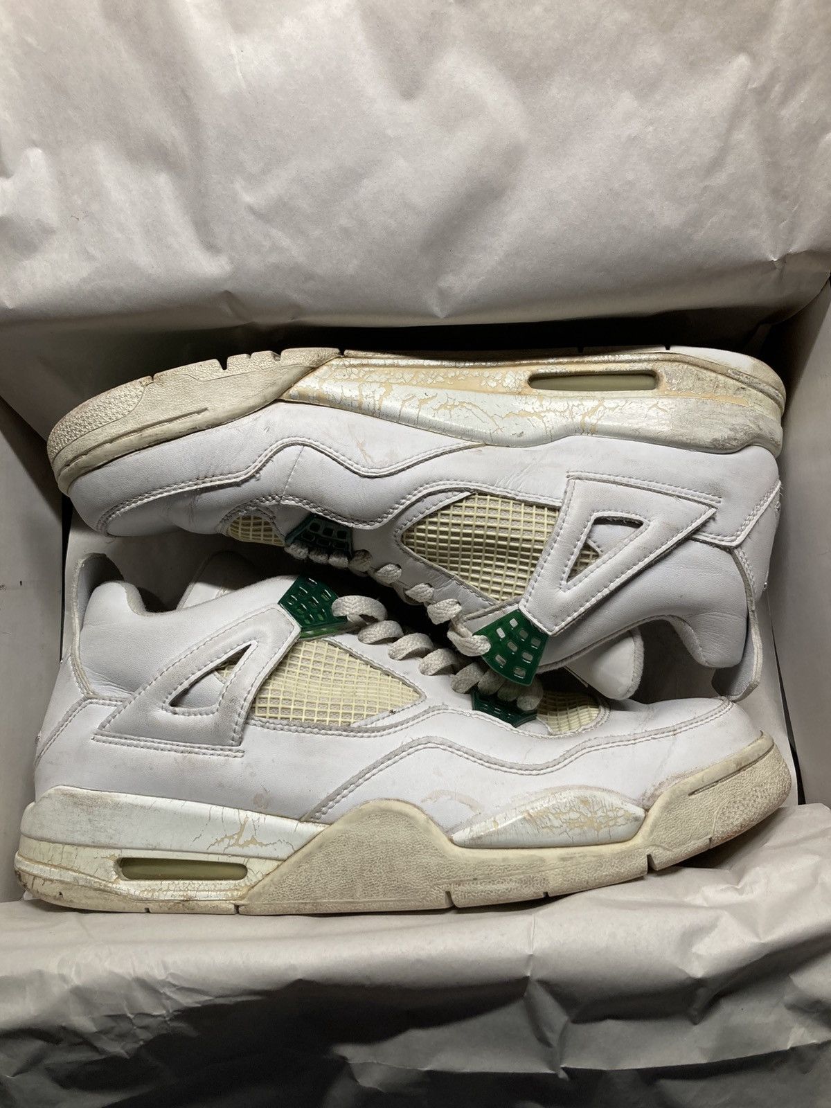 Jordan Brand Air Jordan retro 4 classic green 2004 Size US 12 / EU 45 - 4 Thumbnail
