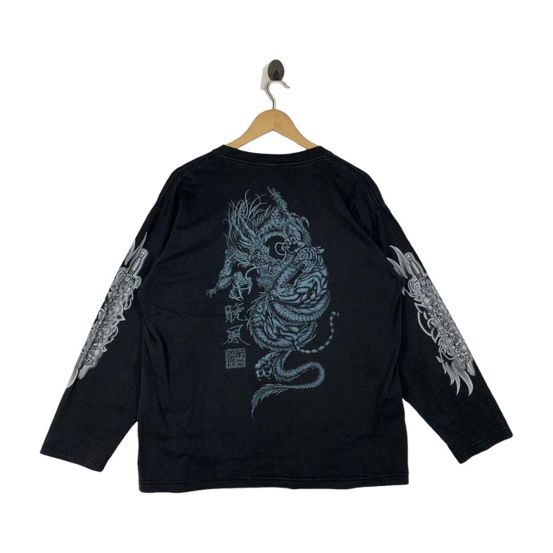 Other Vintage Y2K Dragon vs Tiger Streetwear Long Sleeve Shirt Size US L / EU 52-54 / 3 - 4 Thumbnail