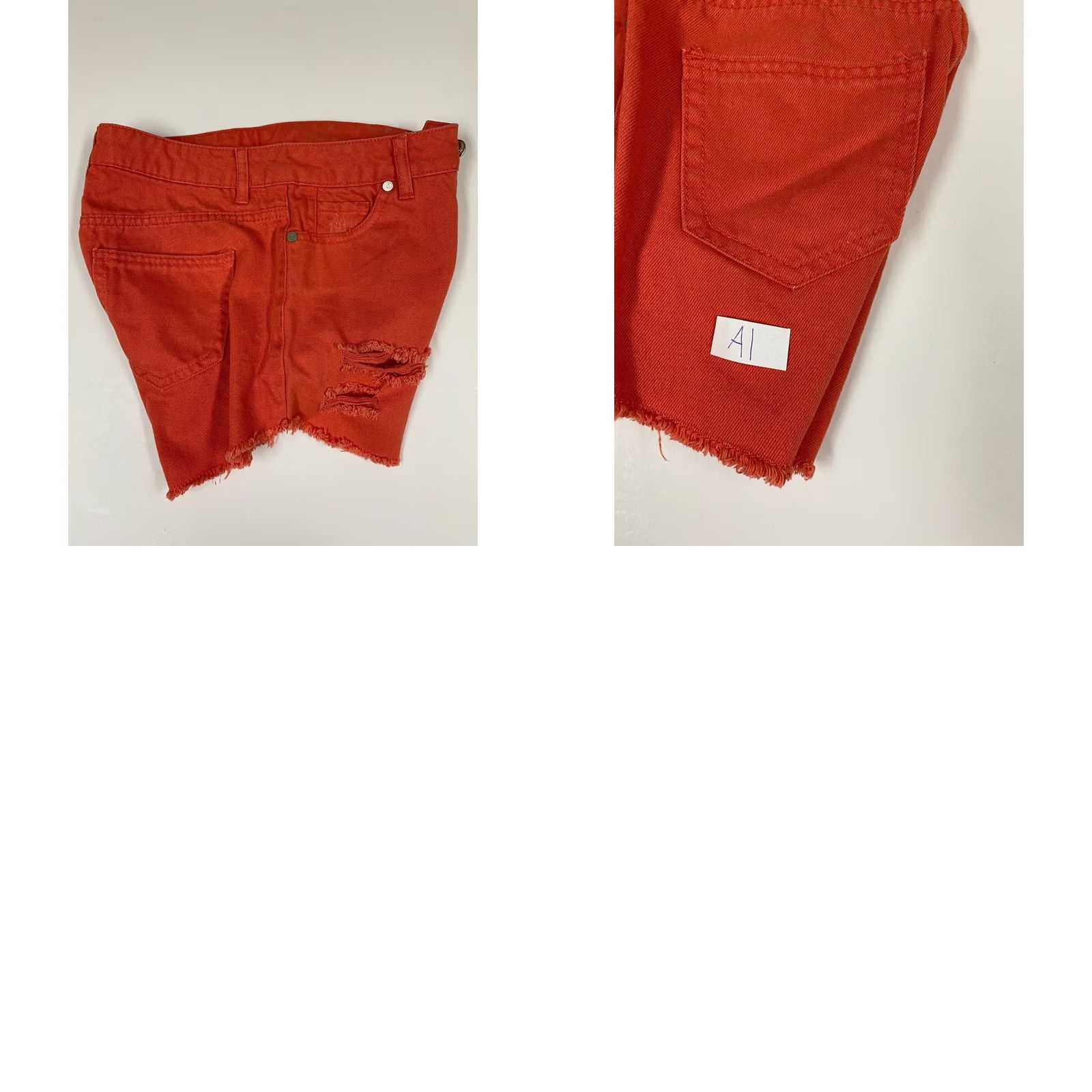 Denime Refuge Womens Shorts 0 orange Denim Casual 26in Waist Cotton Button Front Flat Front Mid Rise Regular Stretch Size 26" / US 2 / IT 38 - 8 Thumbnail