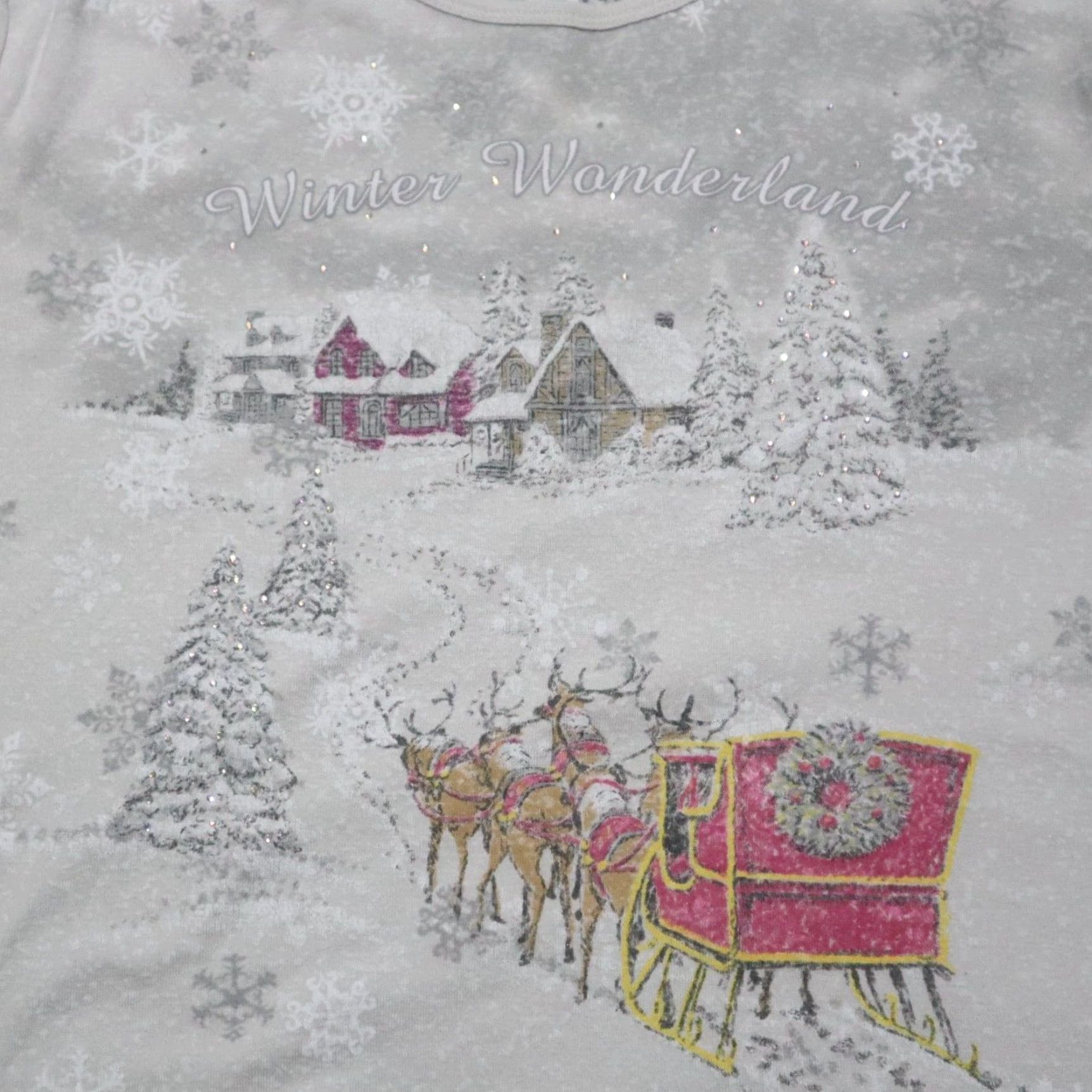 Vintage Unbranded Shirt Mens XL White Christmas Glitter Crewneck Lightweight Sweatshirt Winter Wonderland Santa Claus Pullover Size US XL / EU 56 / 4 - 2 Thumbnail