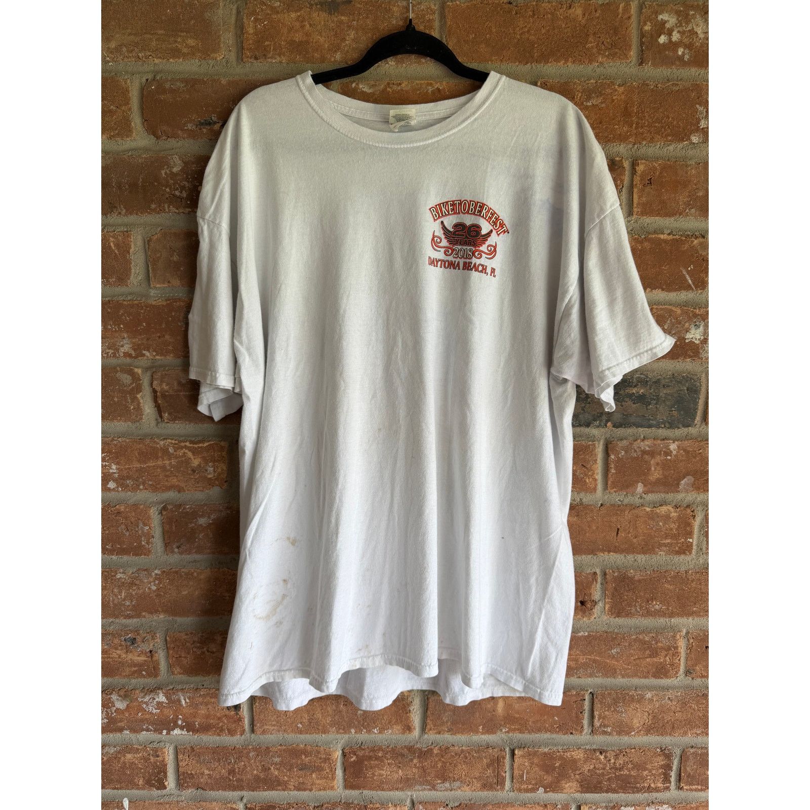 Fruit Of The Loom 2018 Biketoberfest Daytona Beach Tee 2XL Biker Shirt Size US XXL / EU 58 / 5 - 2 Thumbnail