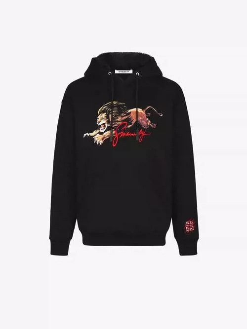 Givenchy Givenchy Lion Print Black Hoodie - dmc Size US XL / EU 56 / 4 - 1 Thumbnail