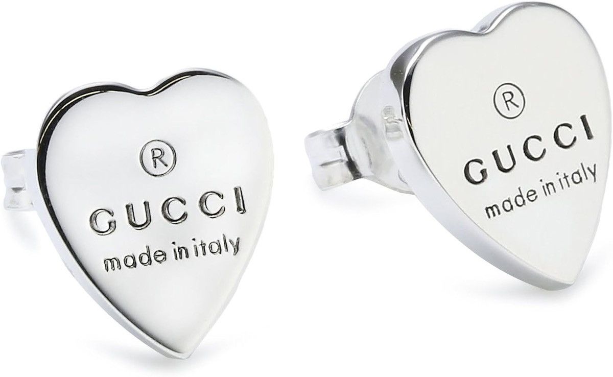 Gucci Authentic Gucci Heart Stud Earrings – Sterling Silver Size ONE SIZE - 2 Thumbnail